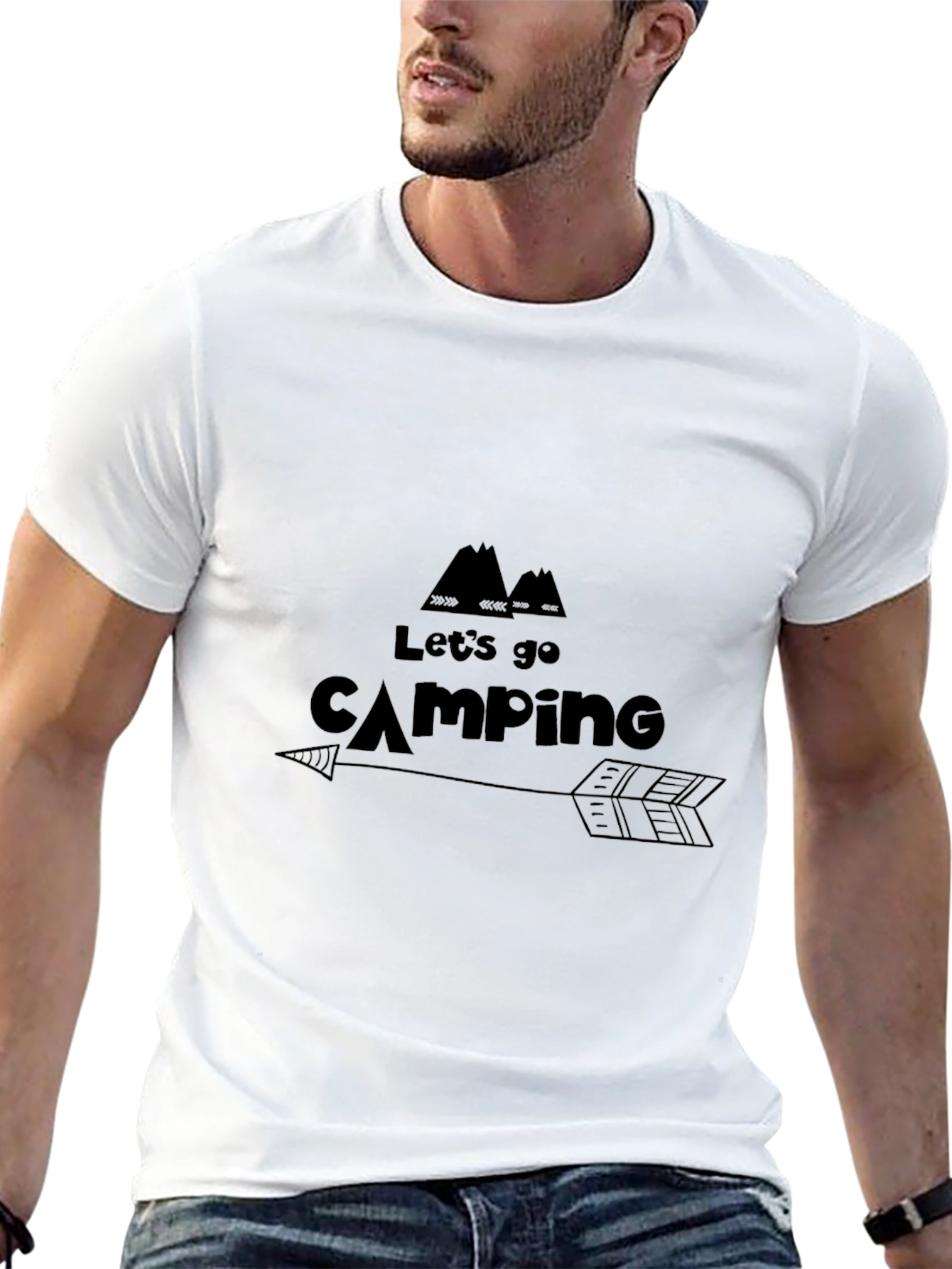 Lets Go Camping Graphic Tee - Arrow Design