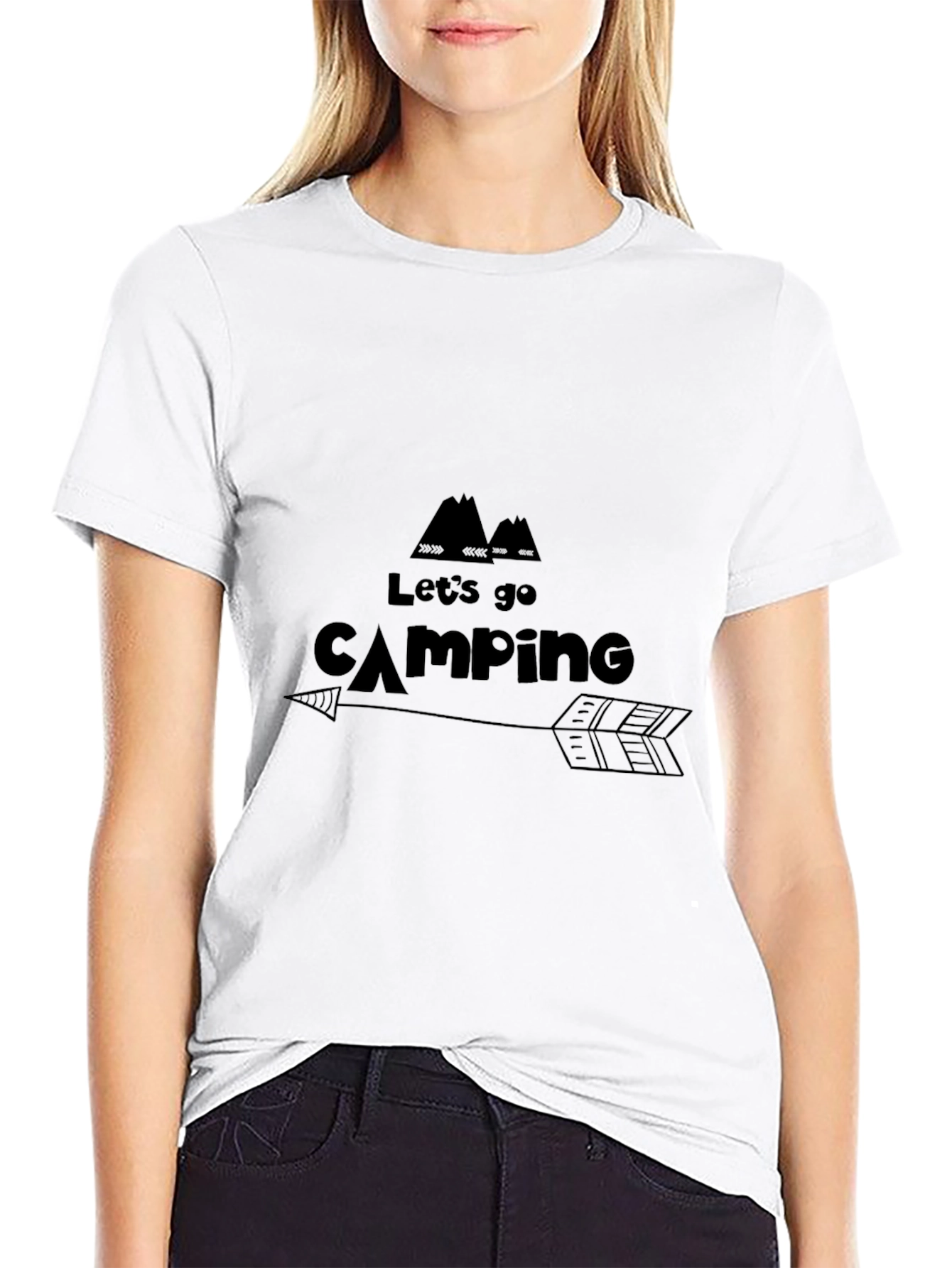 Lets Go Camping Graphic Tee - Arrow Design