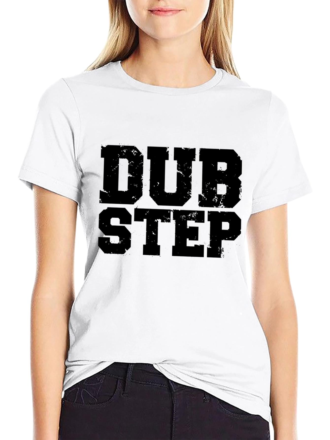 Dubstep Graphic Print T-Shirt - Black