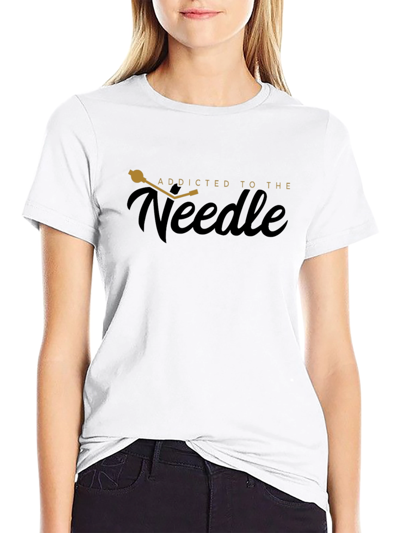 Addicted to the Needle Black T-Shirt