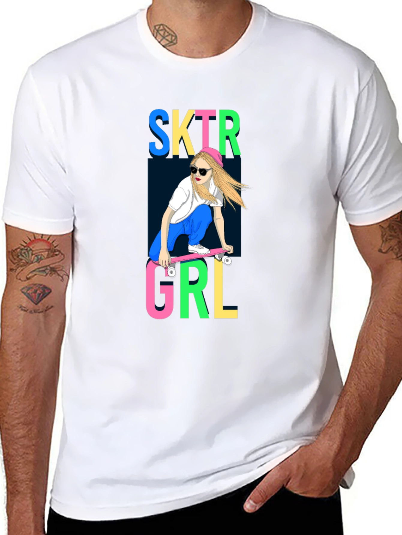 Skater Girl Graphic Tee - Cool & Casual Style