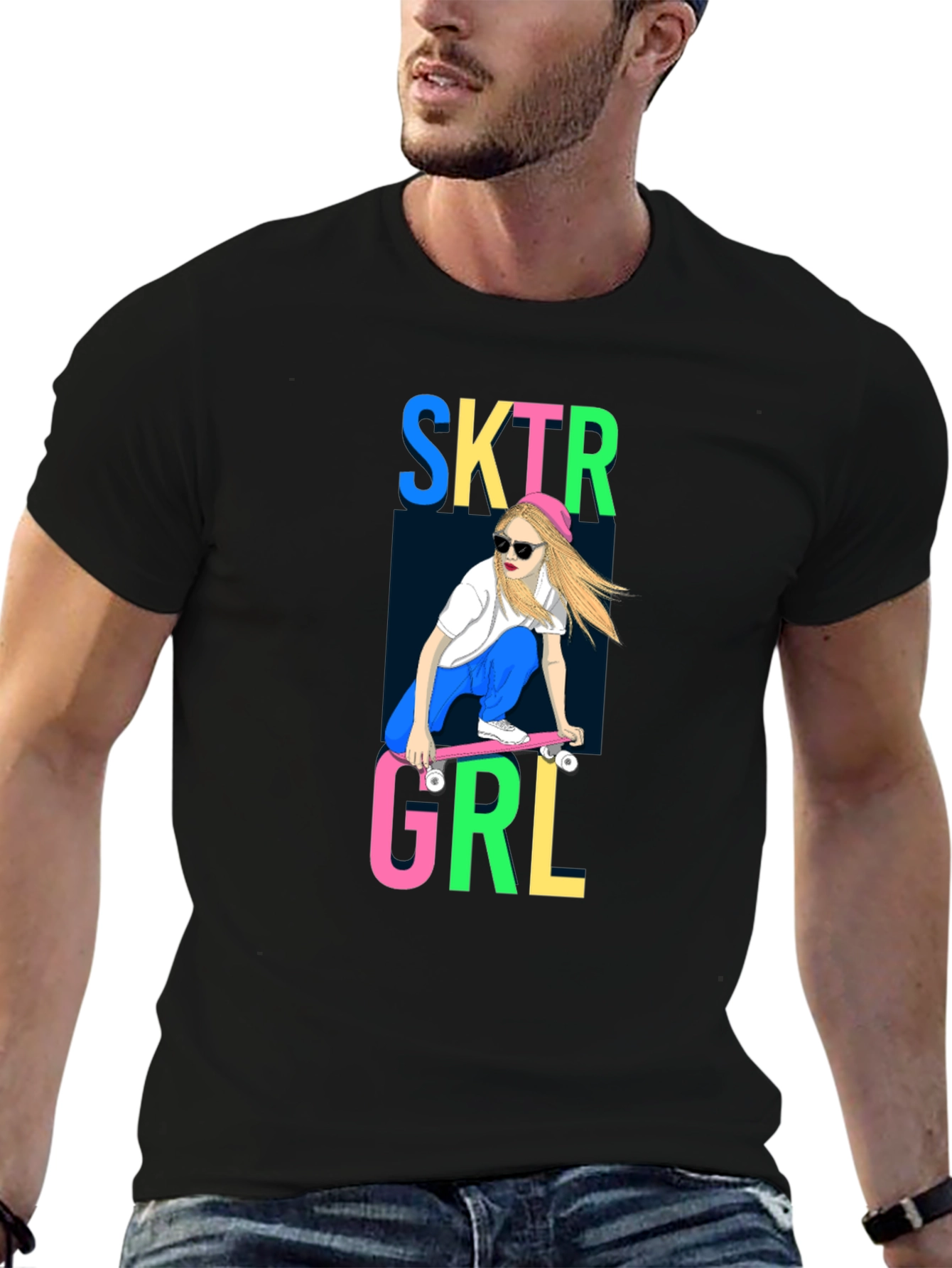 Skater Girl Graphic Tee - Cool & Casual Style