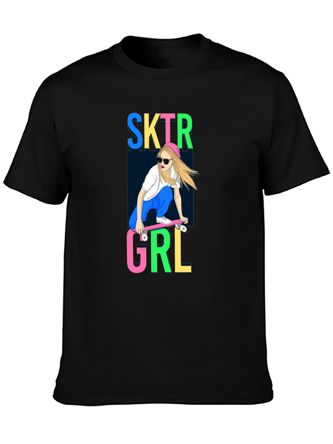 Skater Girl Graphic Tee - Cool & Casual Style