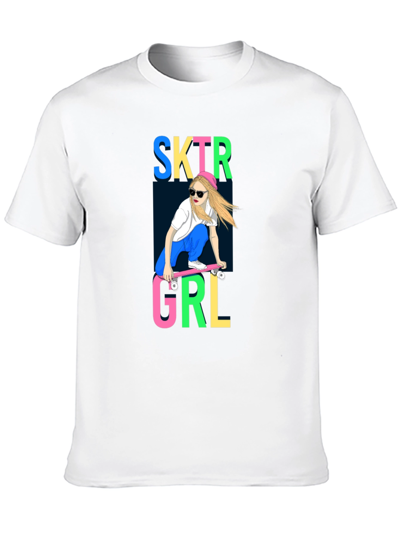 Skater Girl Graphic Tee - Cool & Casual Style