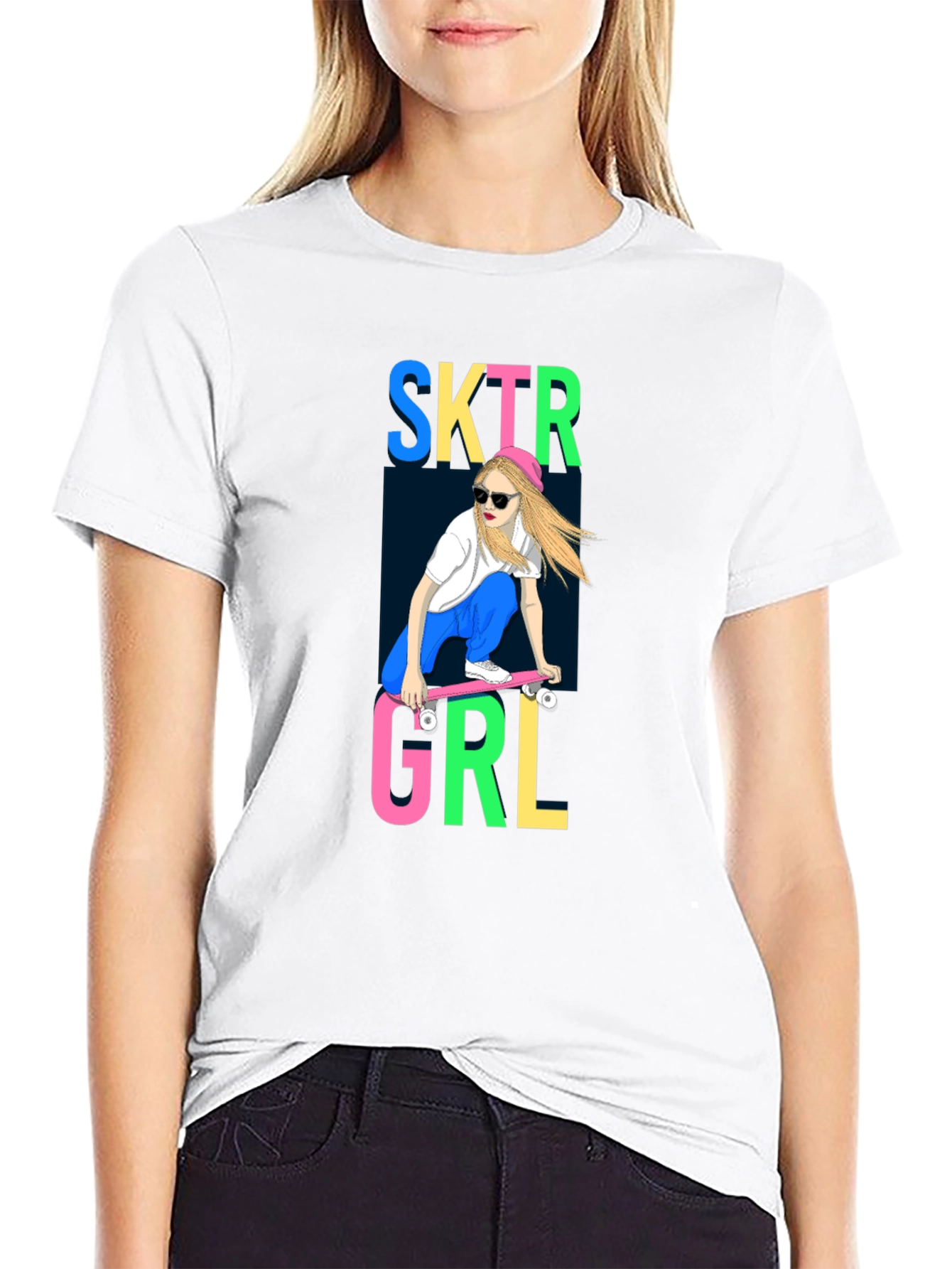 Skater Girl Graphic Tee - Cool & Casual Style