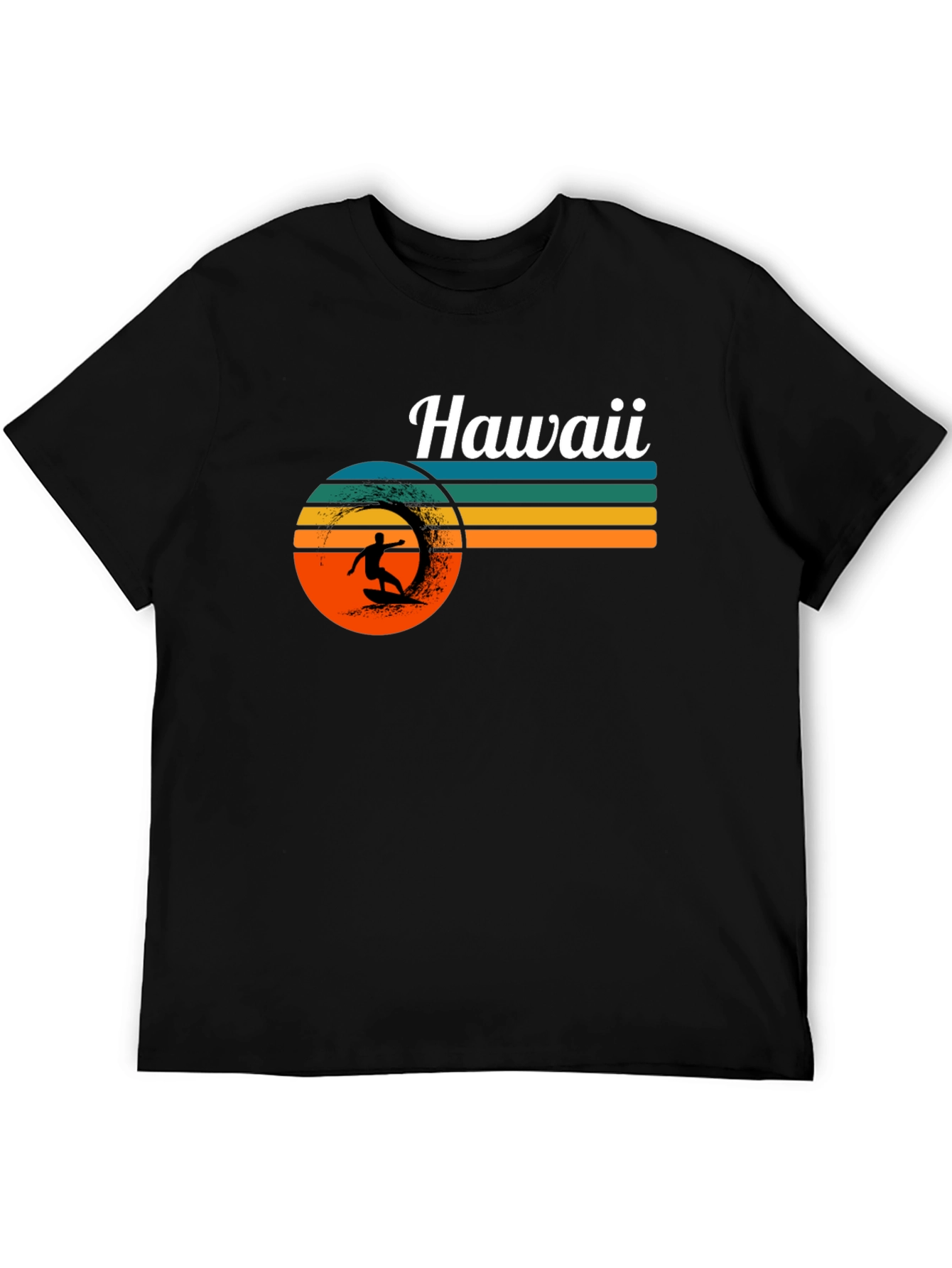 Hawaii Surfer Graphic Tee - Retro Sunset T-Shirt