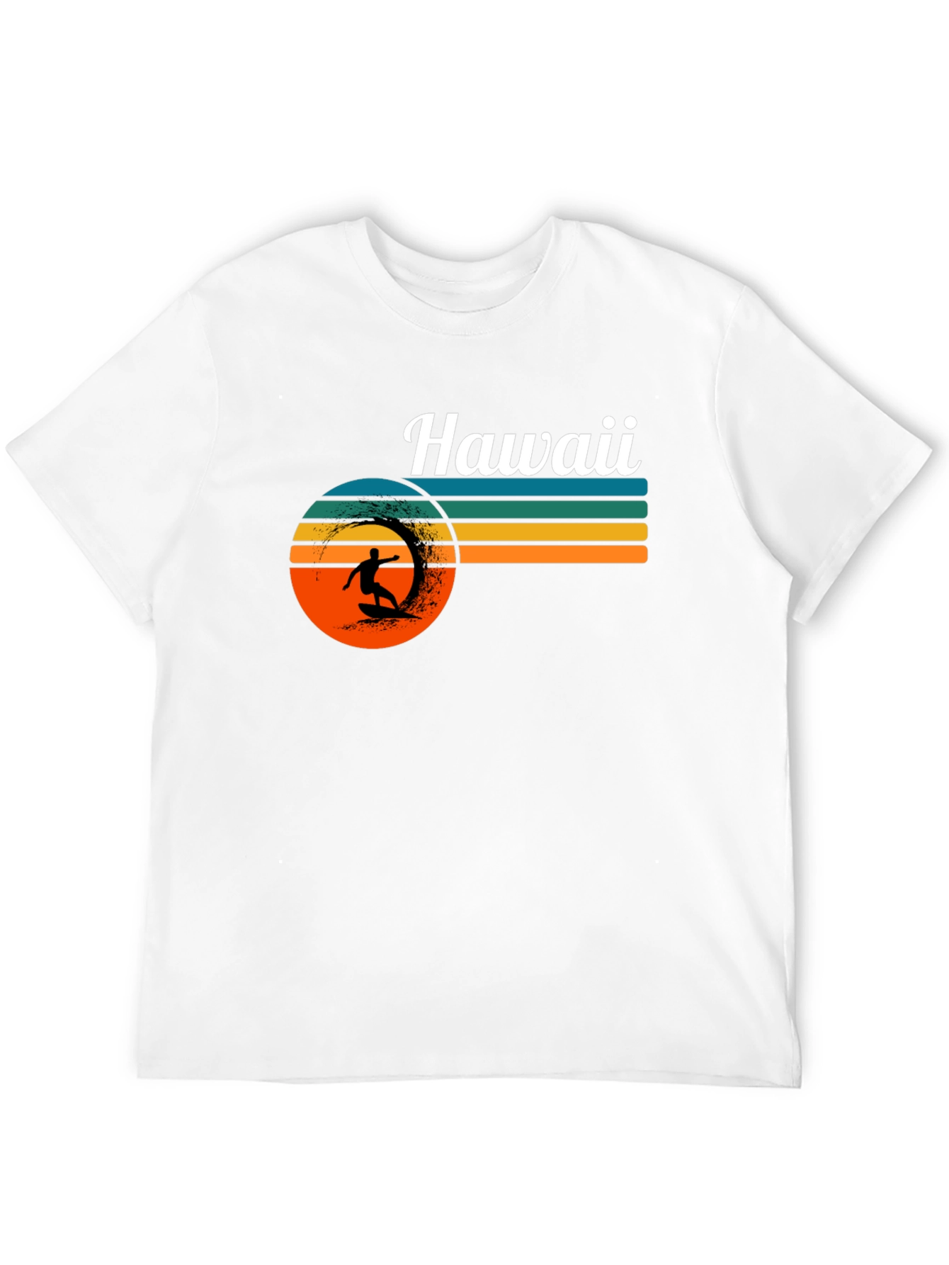 Hawaii Surfer Graphic Tee - Retro Sunset T-Shirt