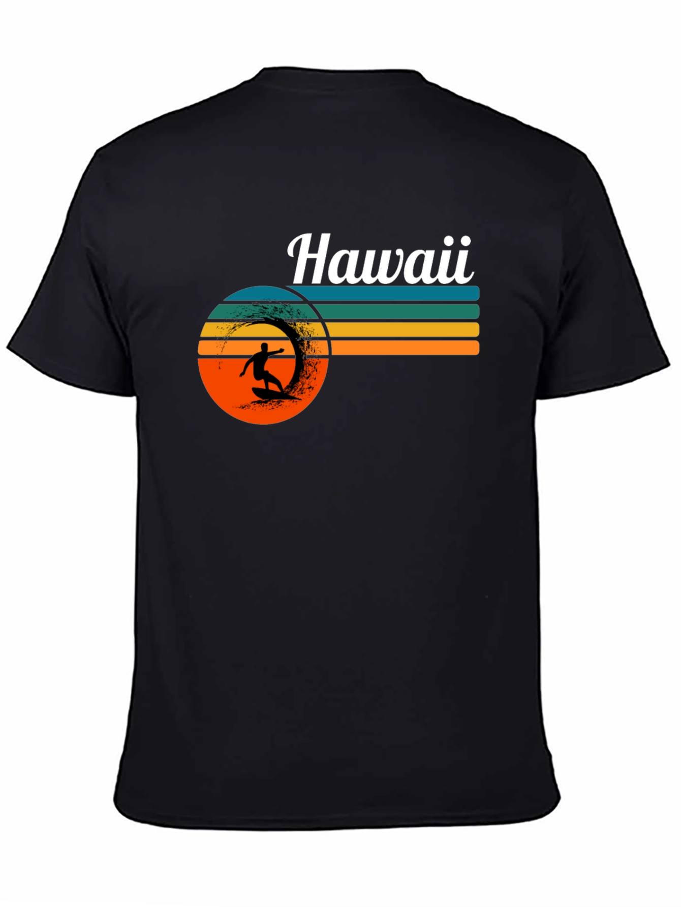 Hawaii Surfer Graphic Tee - Retro Sunset T-Shirt