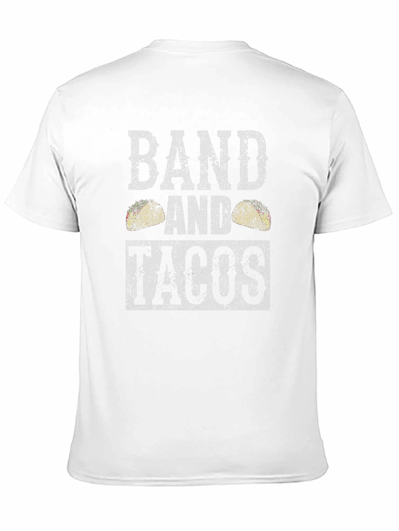 Band and Tacos Graphic Tee - Distressed Print