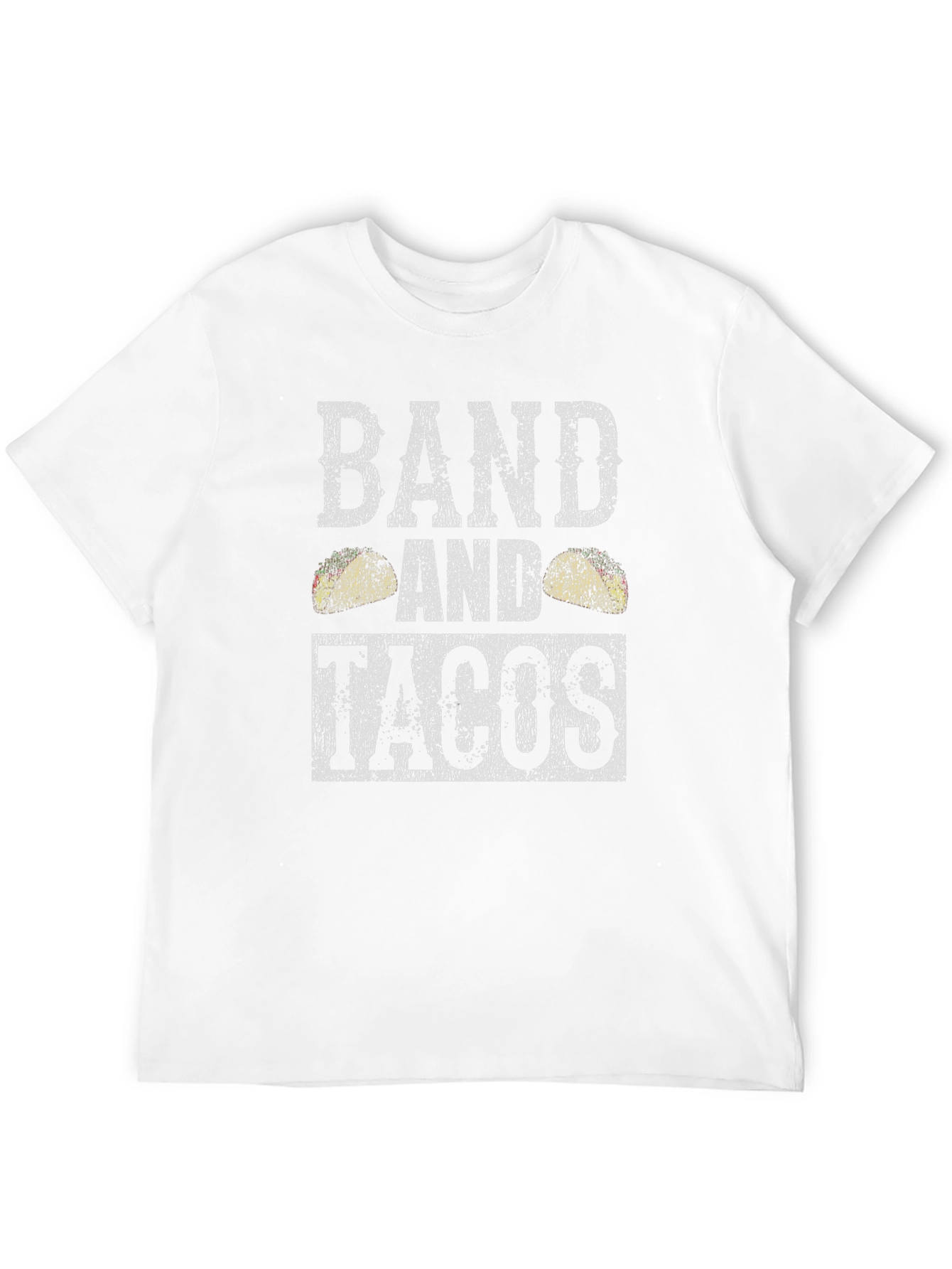 Band and Tacos Graphic Tee - Distressed Print