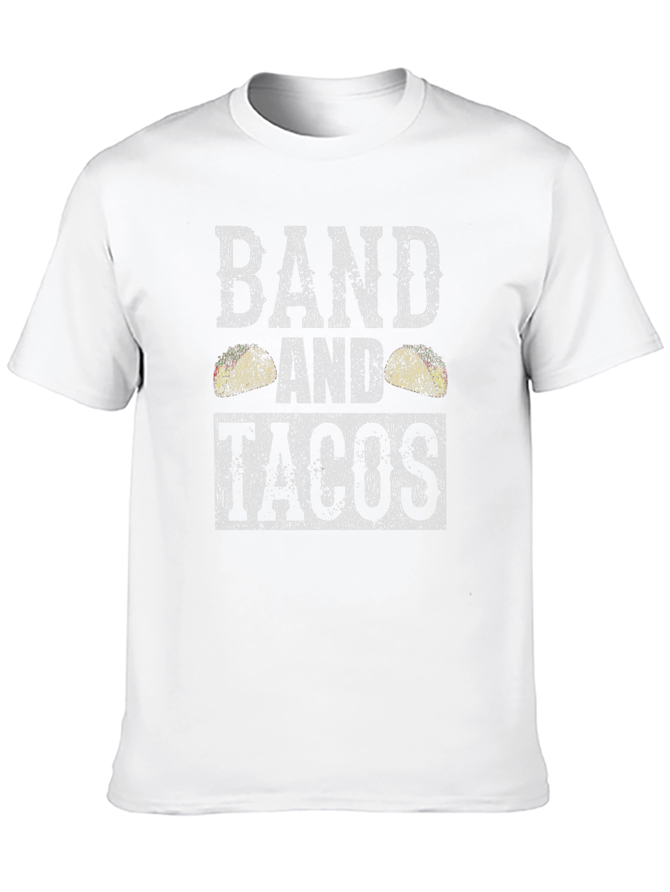 Band and Tacos Graphic Tee - Distressed Print