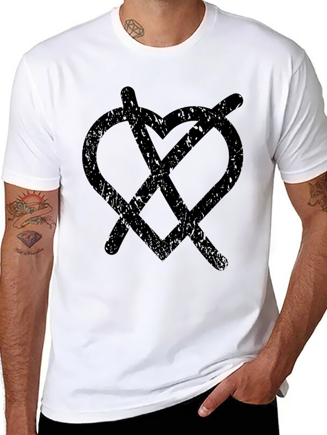 Grunge Heartless Graphic Tee