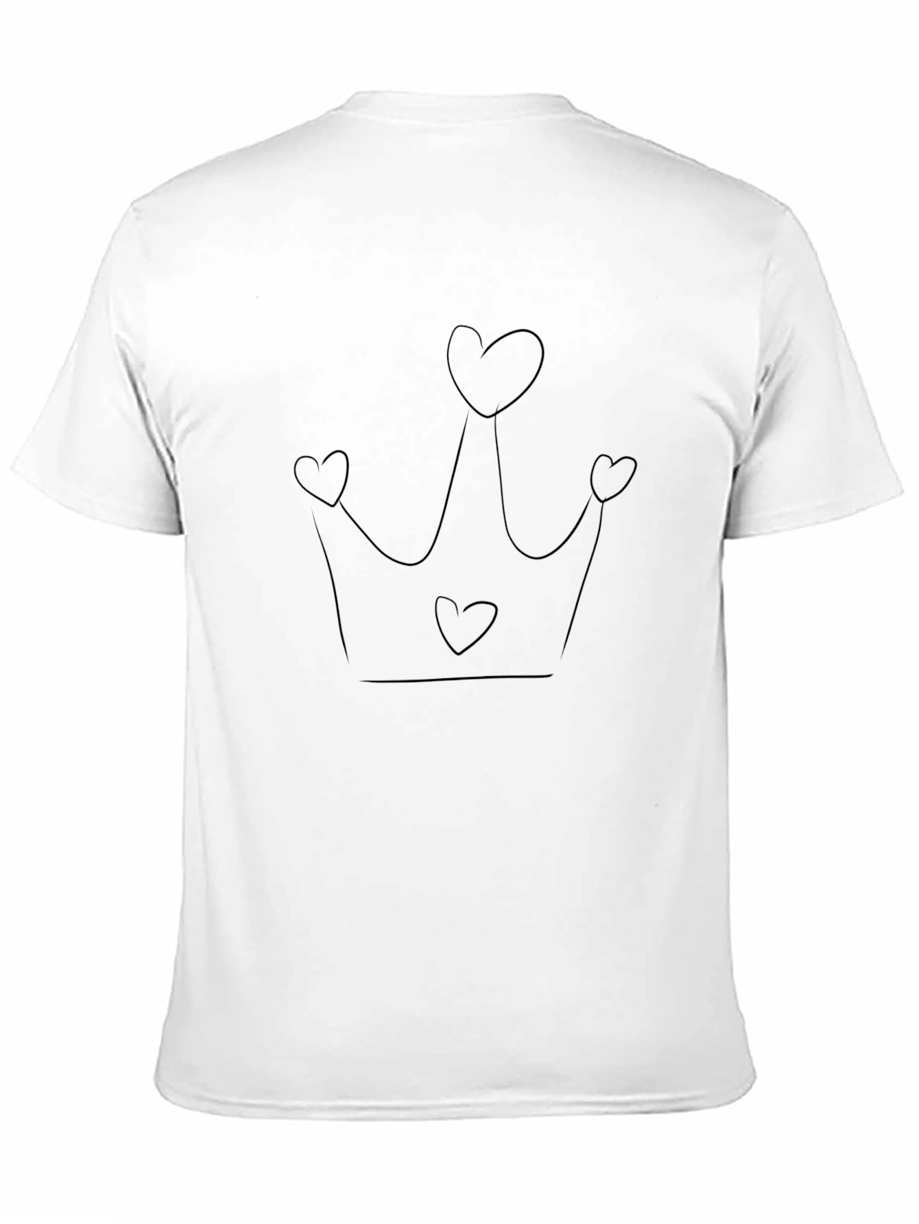 Heart Crown Tee - Black Cotton Casual Wear