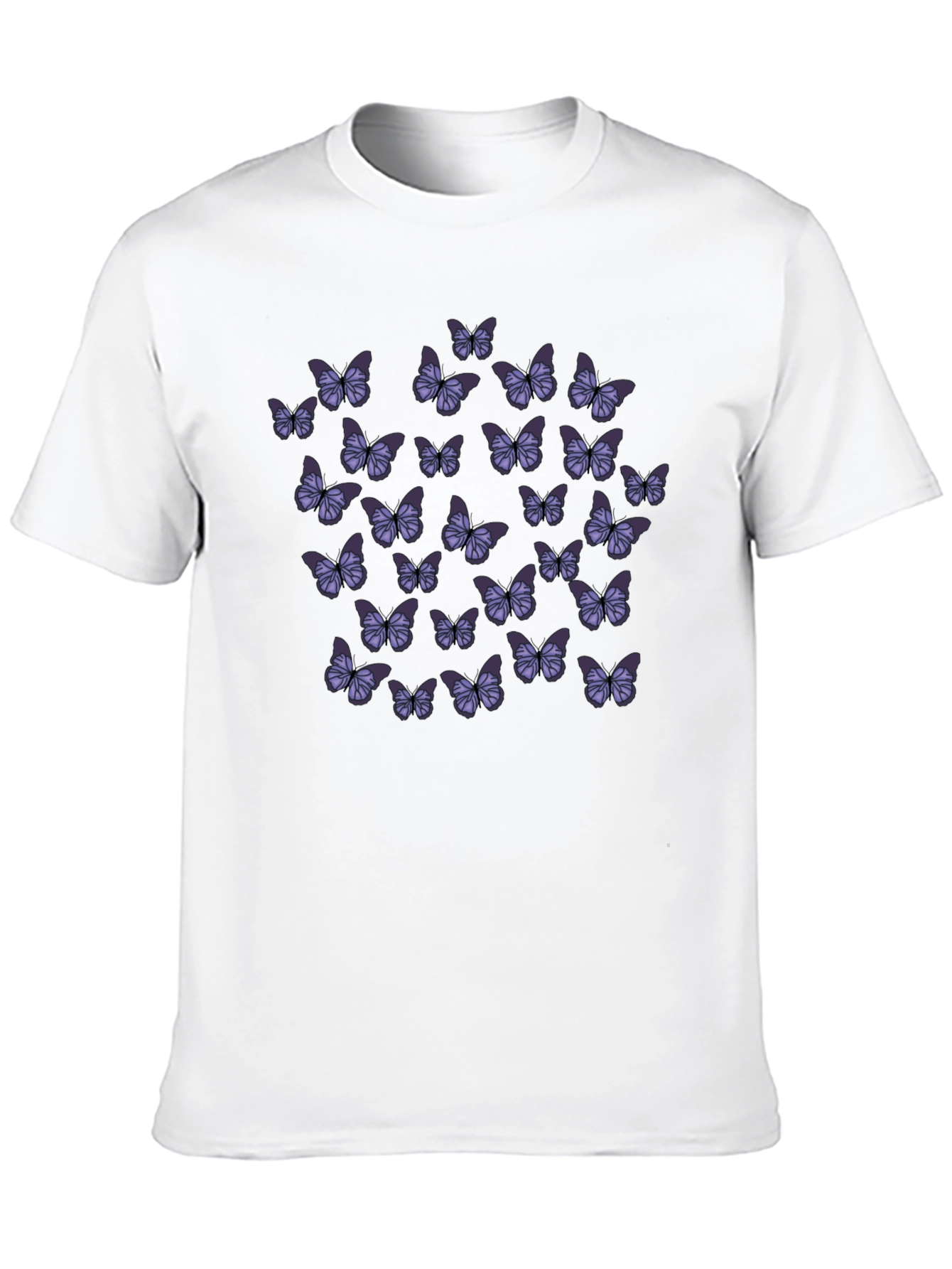 Butterfly Print Black T-Shirt