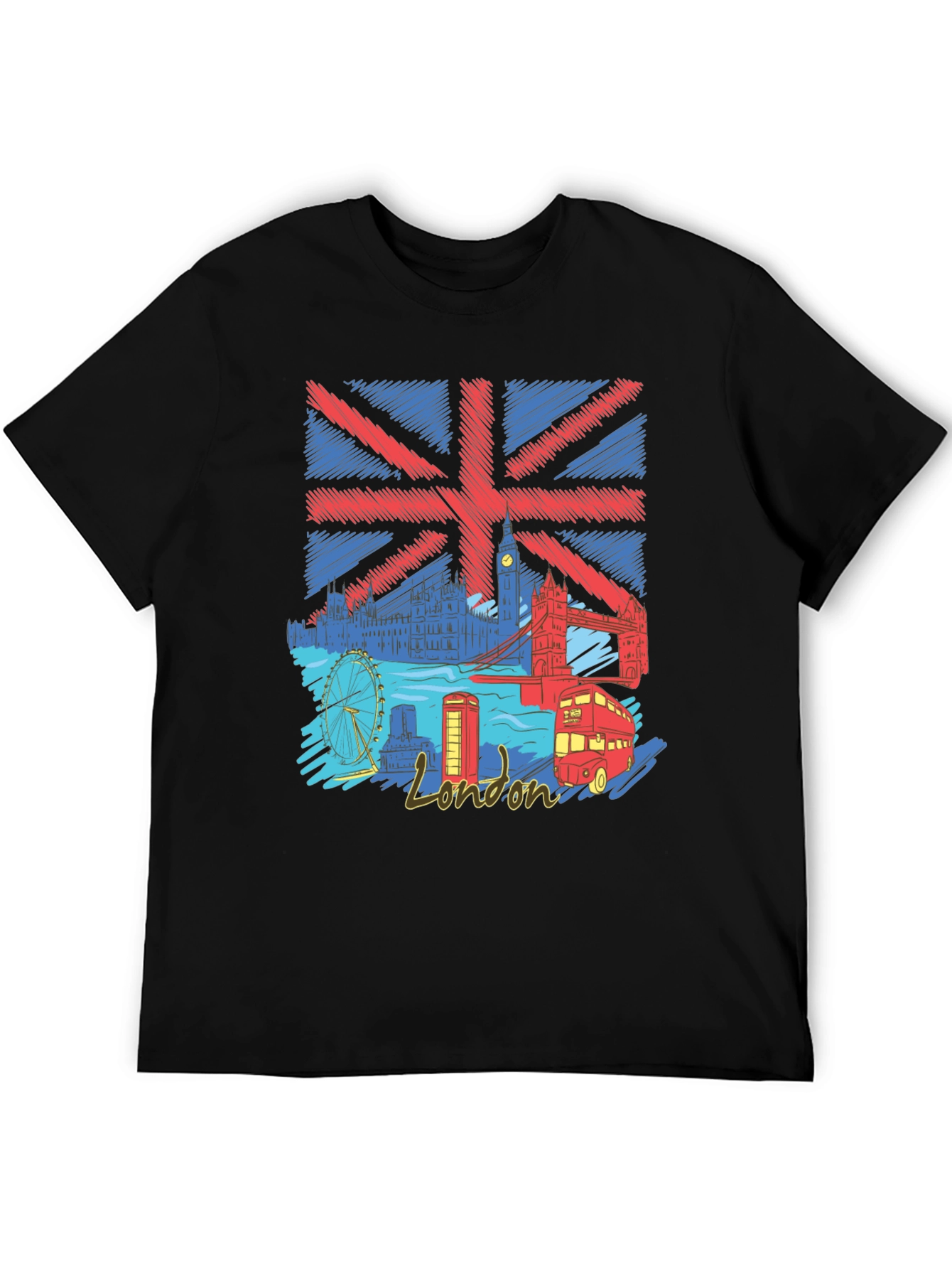 London UK Flag Graphic T-Shirt
