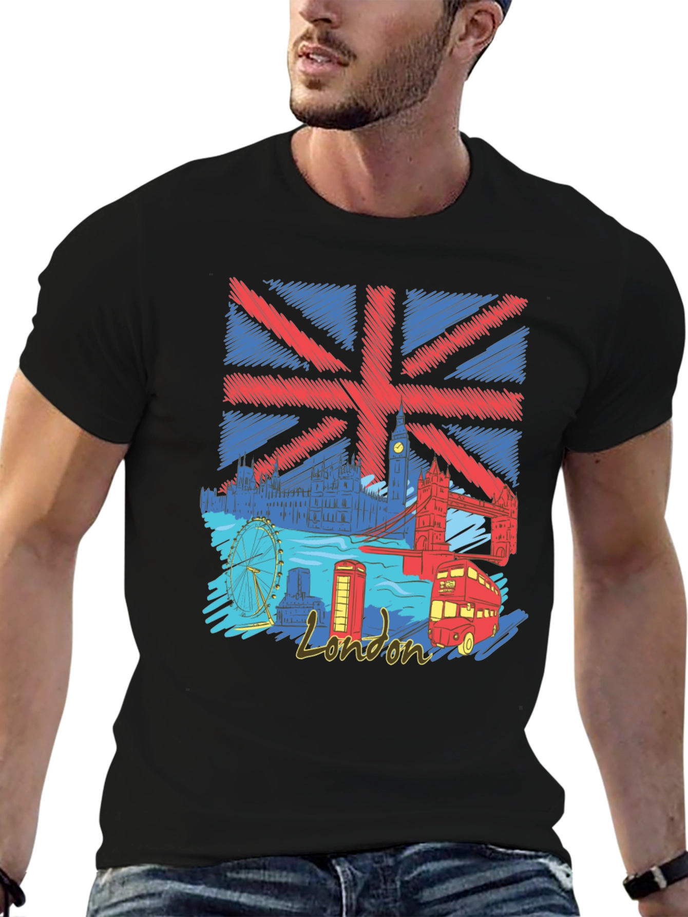 London UK Flag Graphic T-Shirt