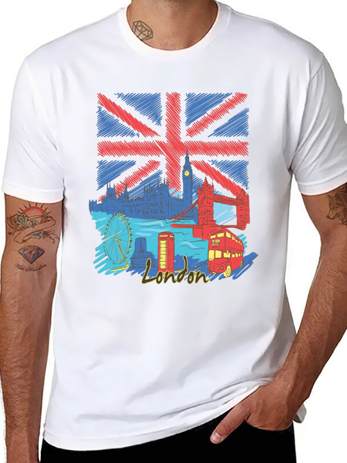 London UK Flag Graphic T-Shirt