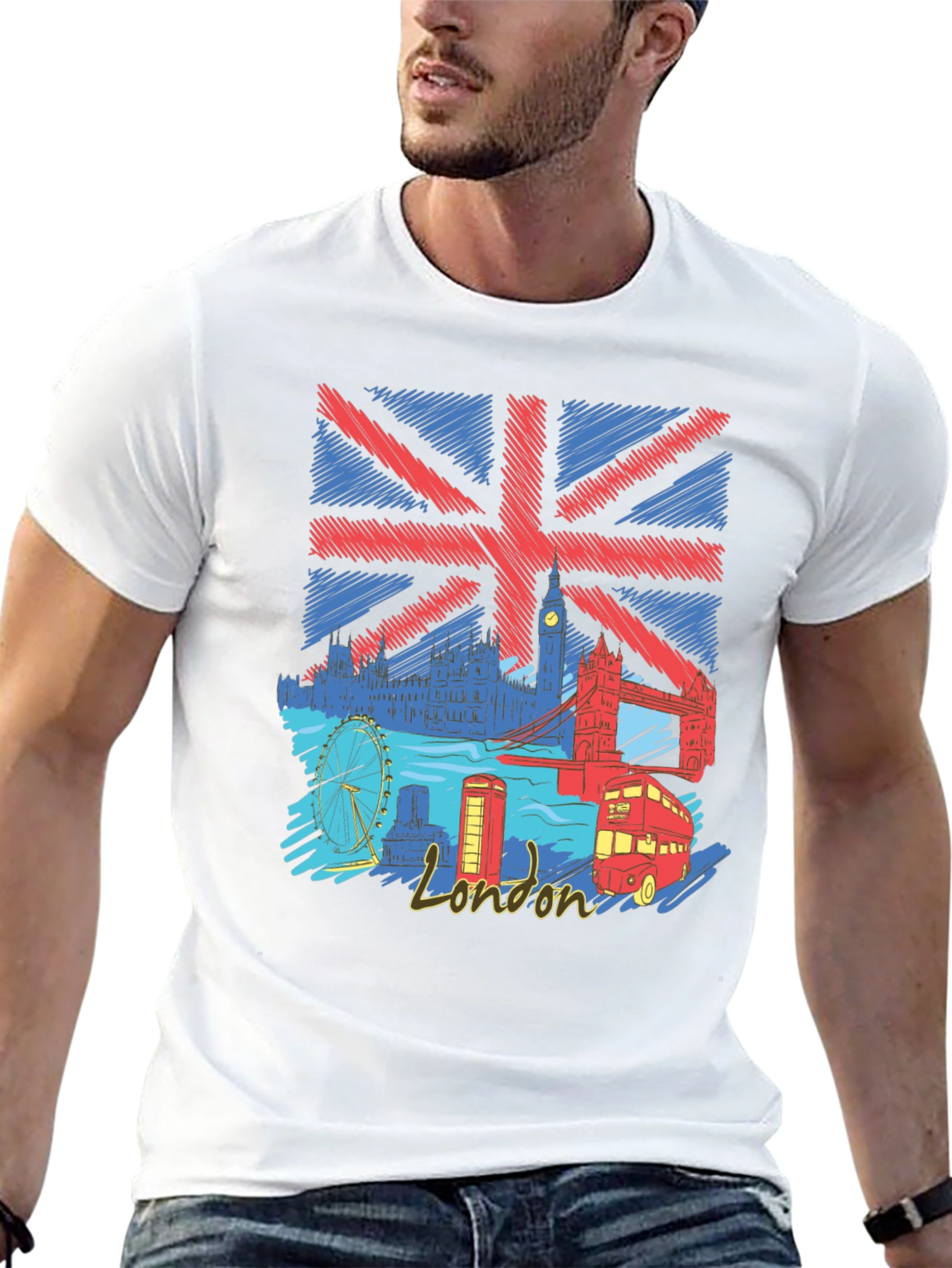 London UK Flag Graphic T-Shirt