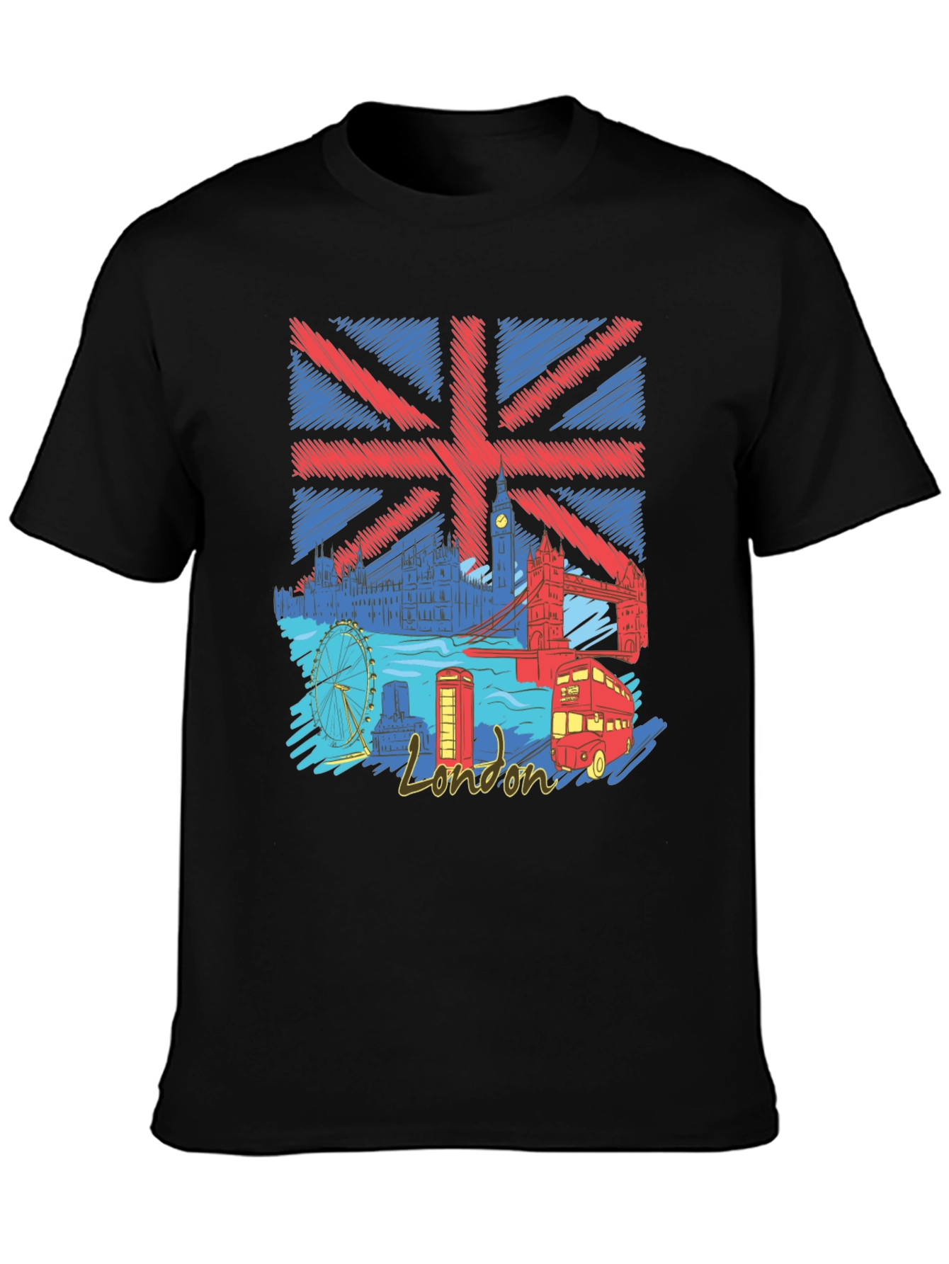 London UK Flag Graphic T-Shirt