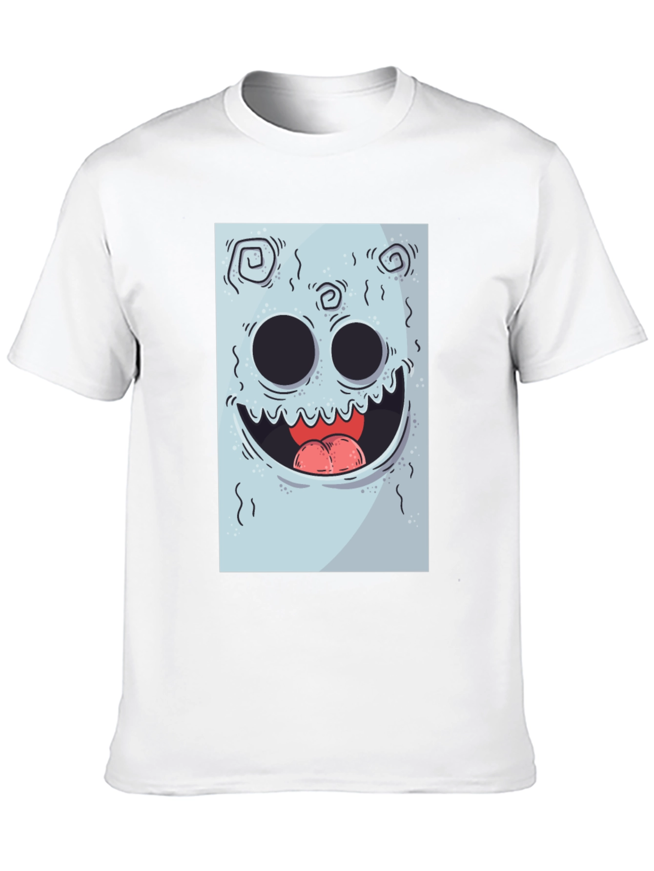 Cartoon Monster Graphic Print Black Tee