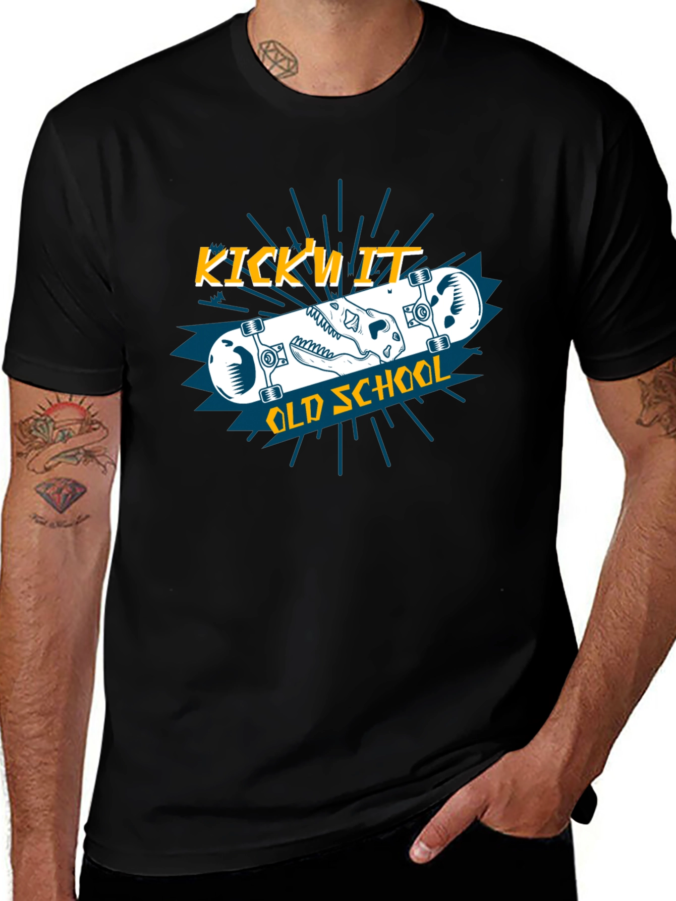 Kickn It Old School Graphic Tee
