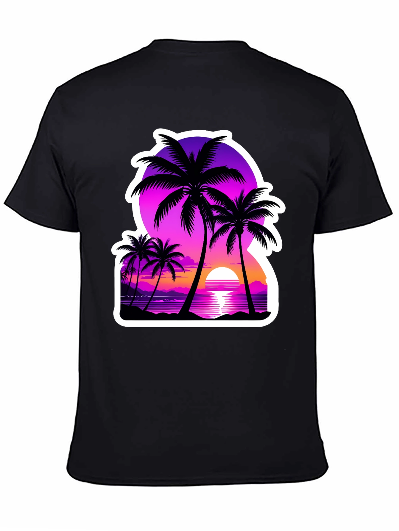 Retro Palm Tree Sunset Graphic Tee