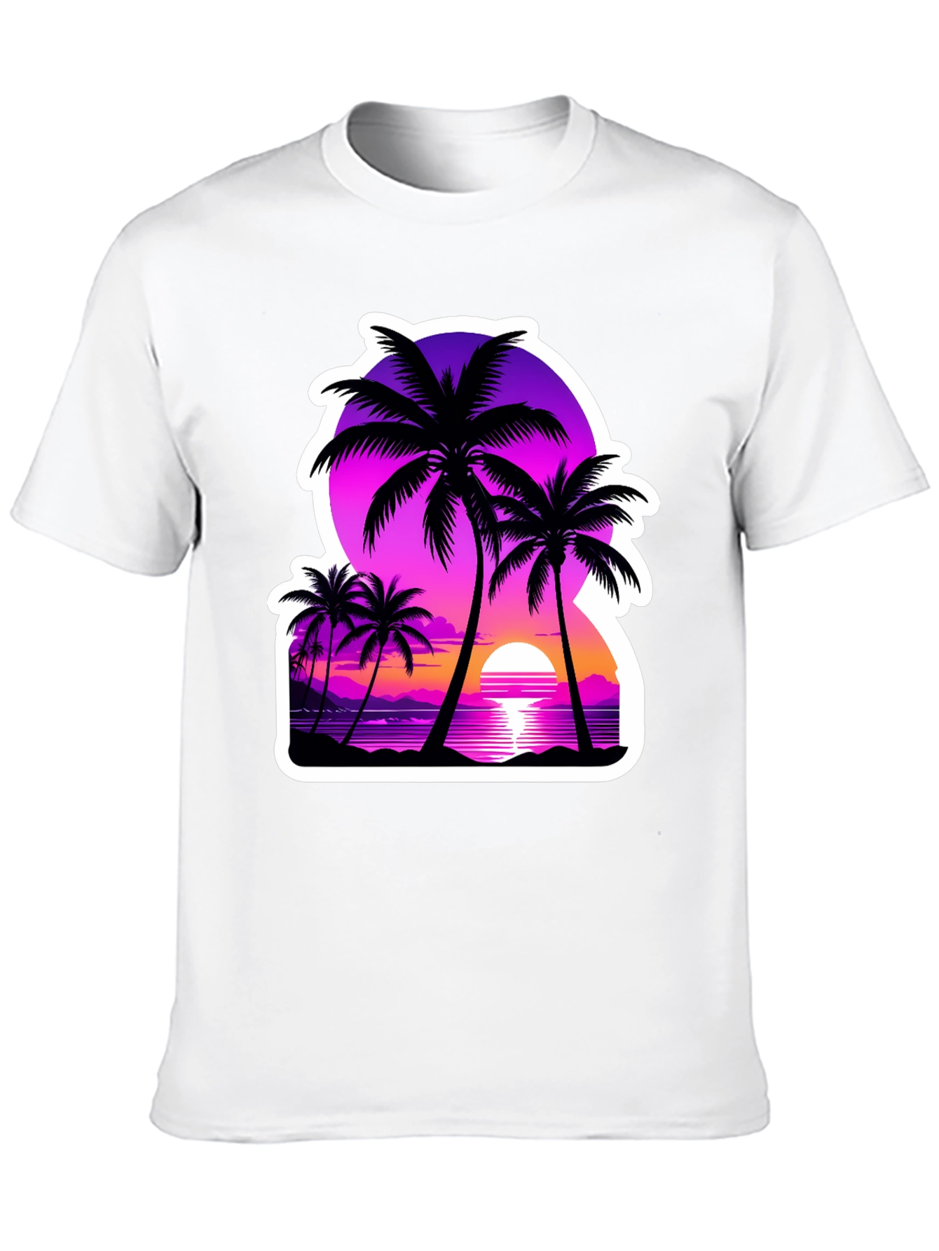 Retro Palm Tree Sunset Graphic Tee