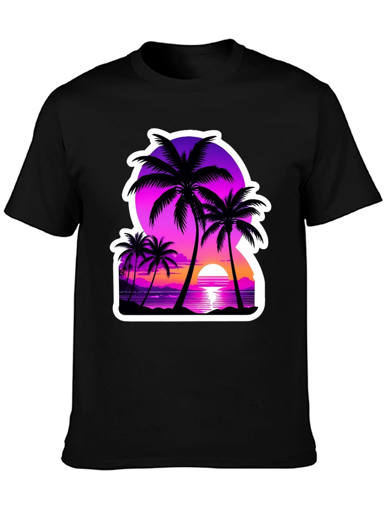 Retro Palm Tree Sunset Graphic Tee