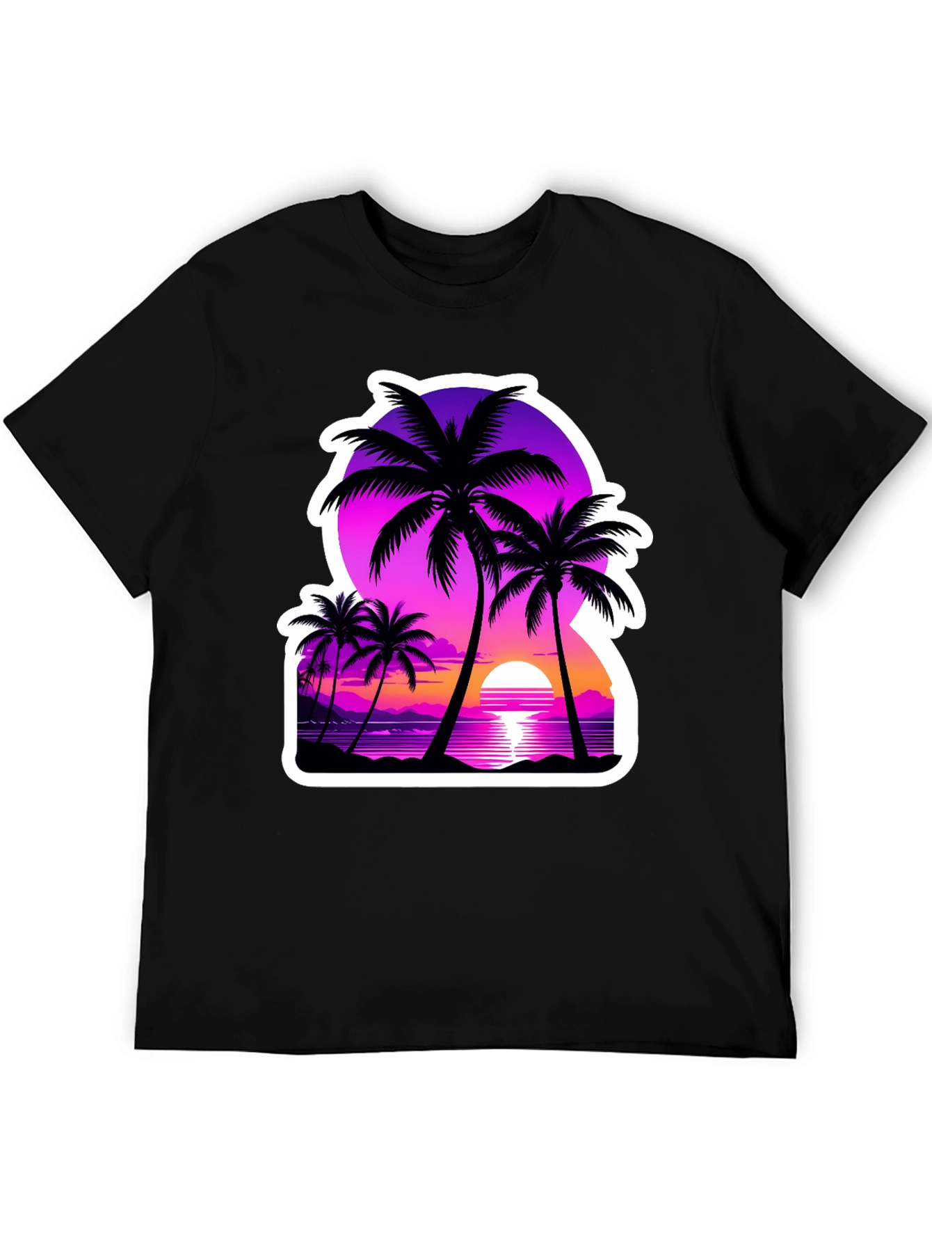 Retro Palm Tree Sunset Graphic Tee