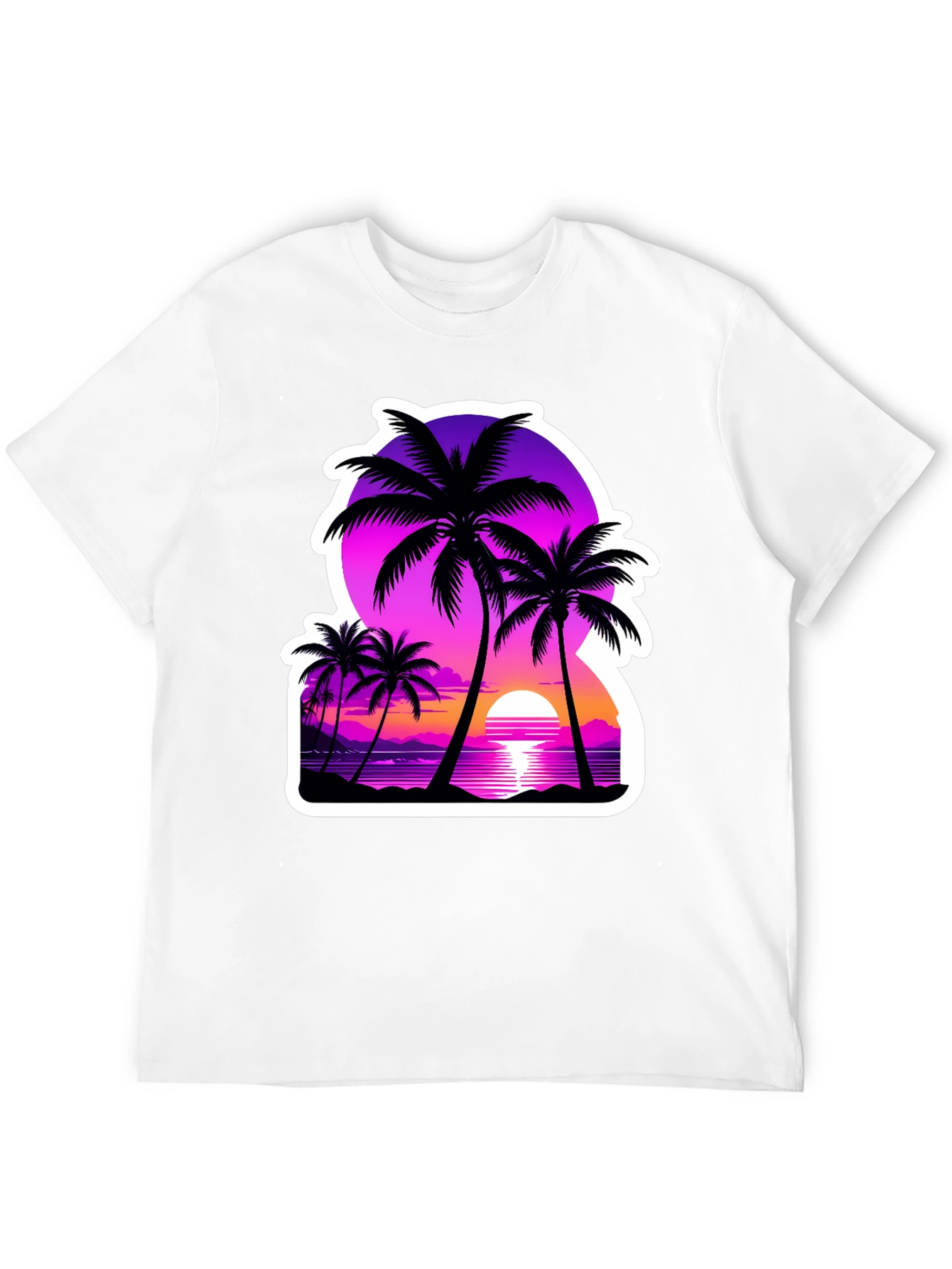 Retro Palm Tree Sunset Graphic Tee