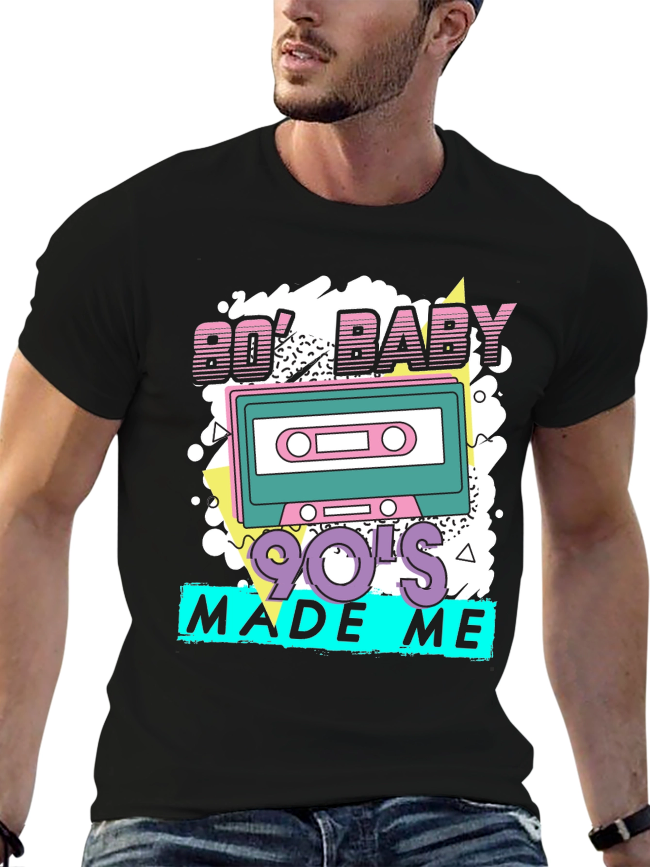 Retro 80s Baby 90s Made Me T-Shirt