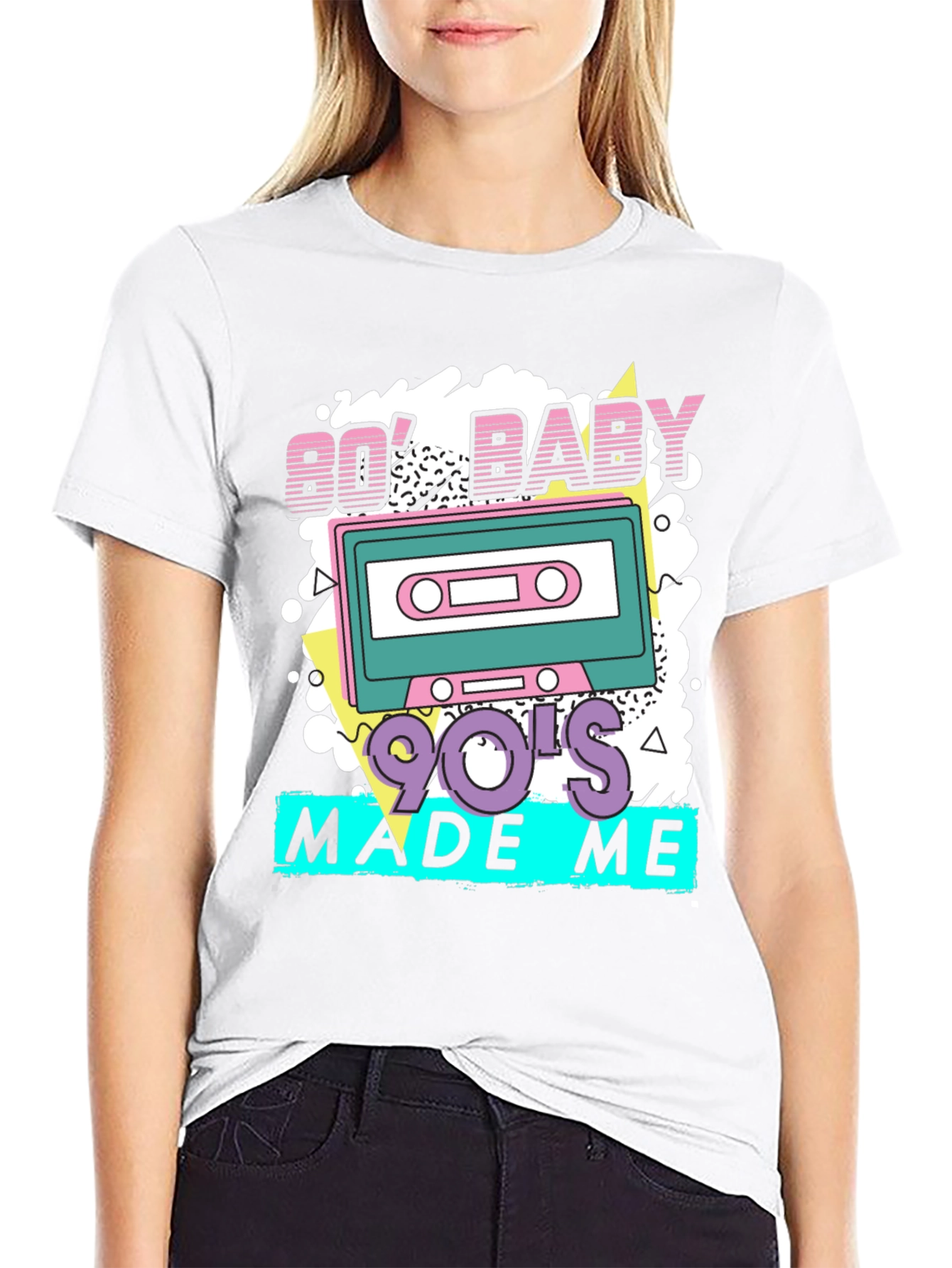 Retro 80s Baby 90s Made Me T-Shirt