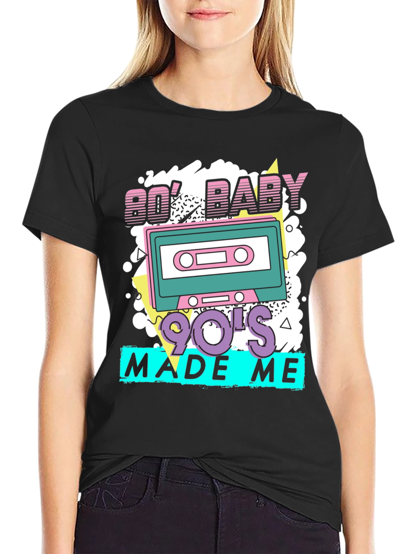 Retro 80s Baby 90s Made Me T-Shirt