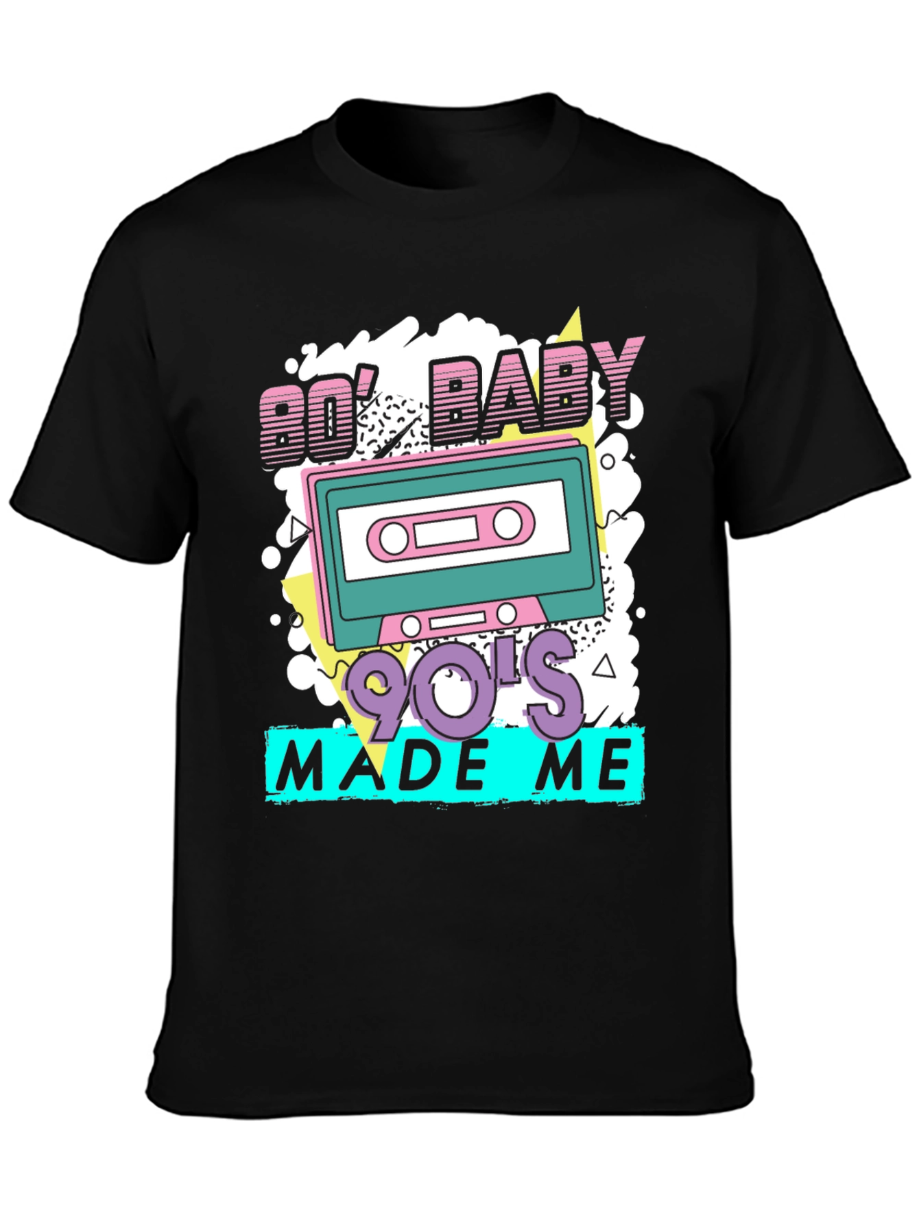 Retro 80s Baby 90s Made Me T-Shirt