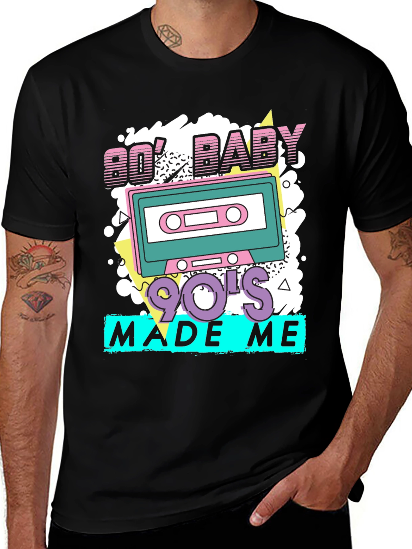Retro 80s Baby 90s Made Me T-Shirt