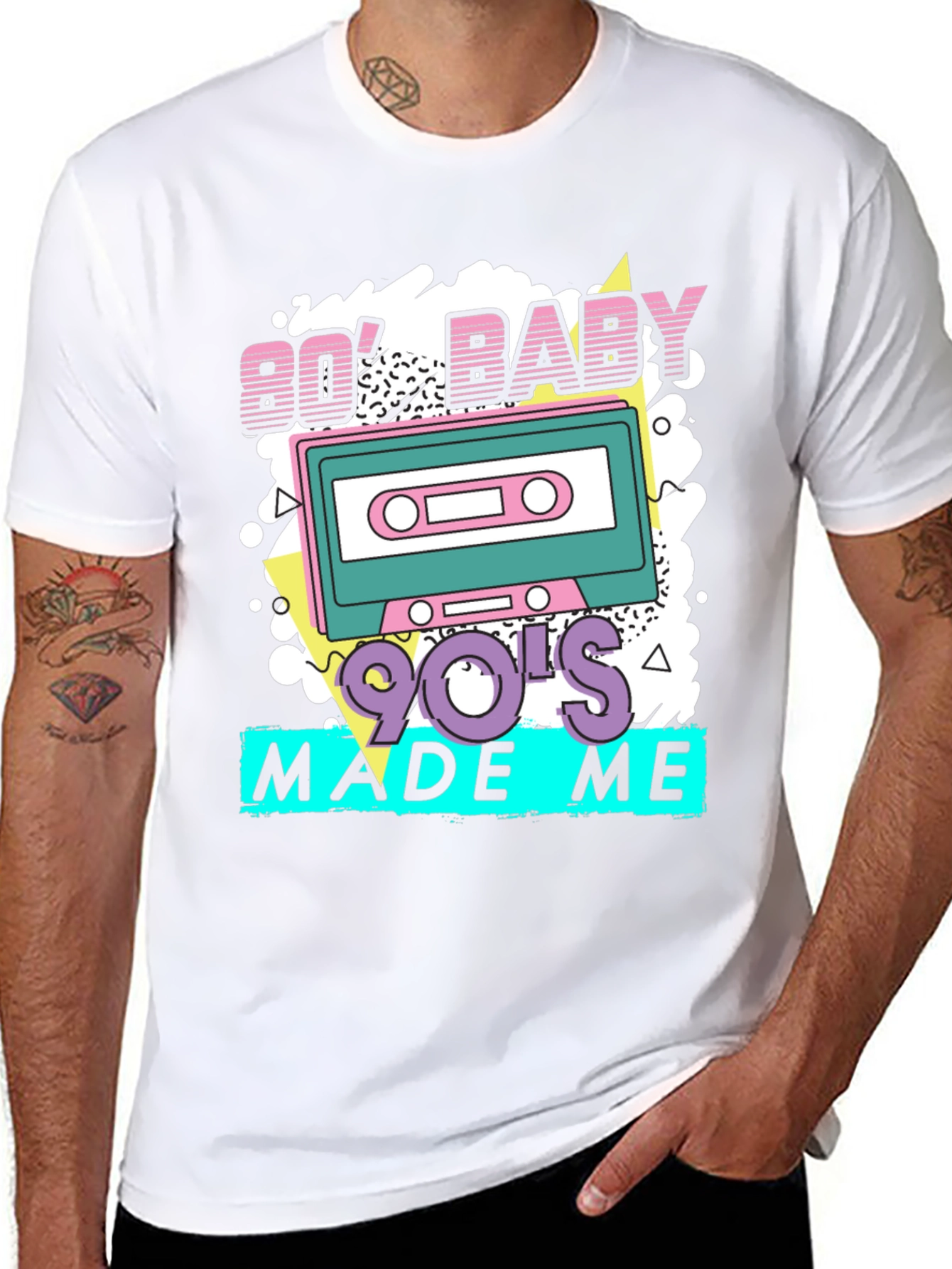 Retro 80s Baby 90s Made Me T-Shirt