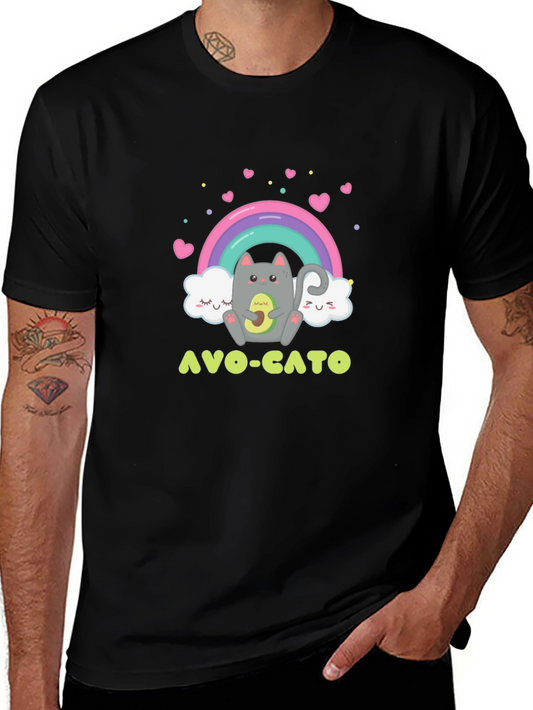 Avo-Cato Graphic Tee - Cute Avocado Cat T-Shirt
