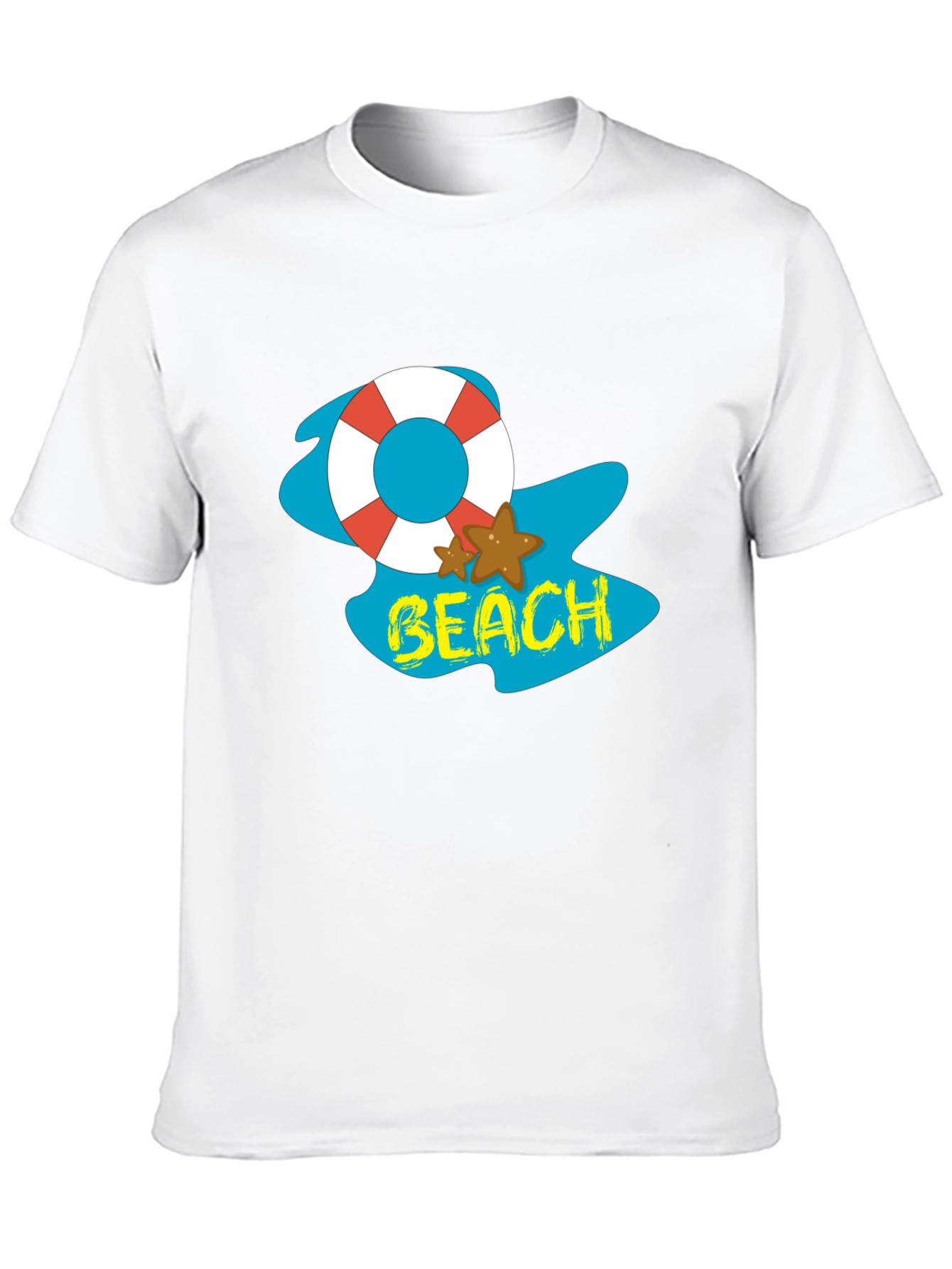 Black Beach Themed Graphic Tee