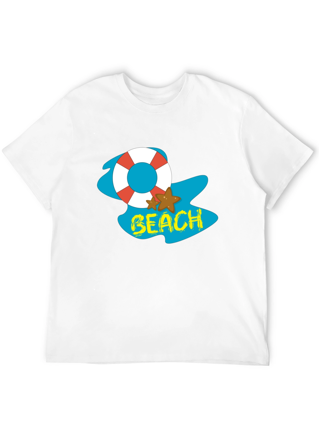 Black Beach Themed Graphic Tee