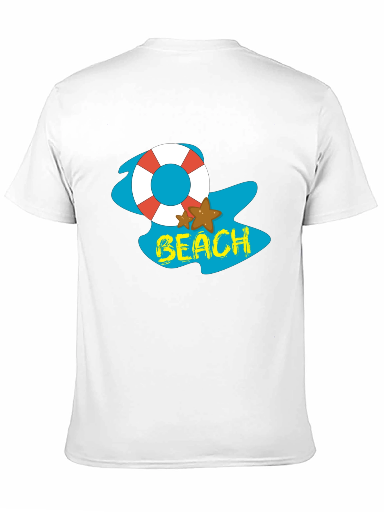 Black Beach Themed Graphic Tee