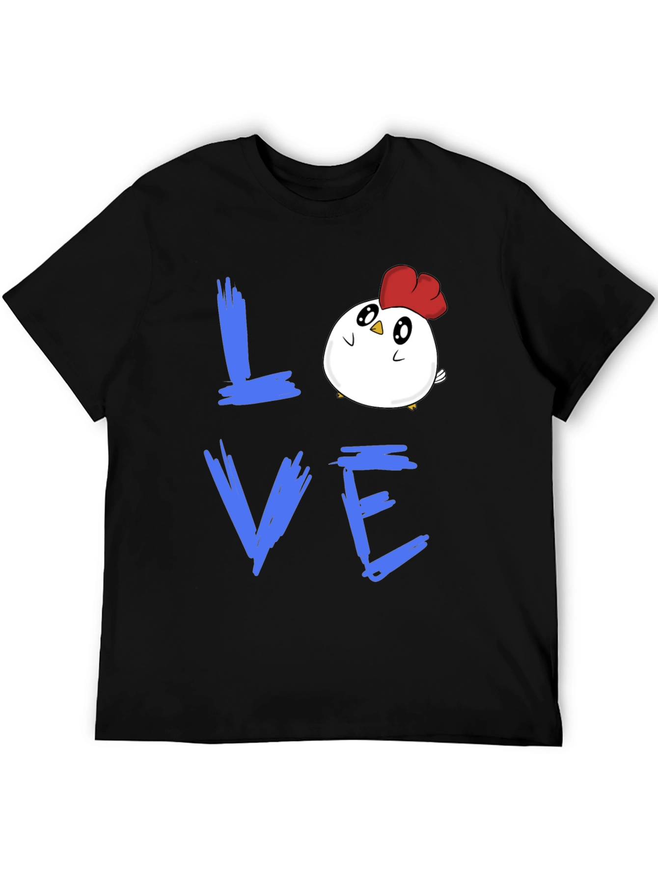 Love Chicken Graphic T-Shirt - Black