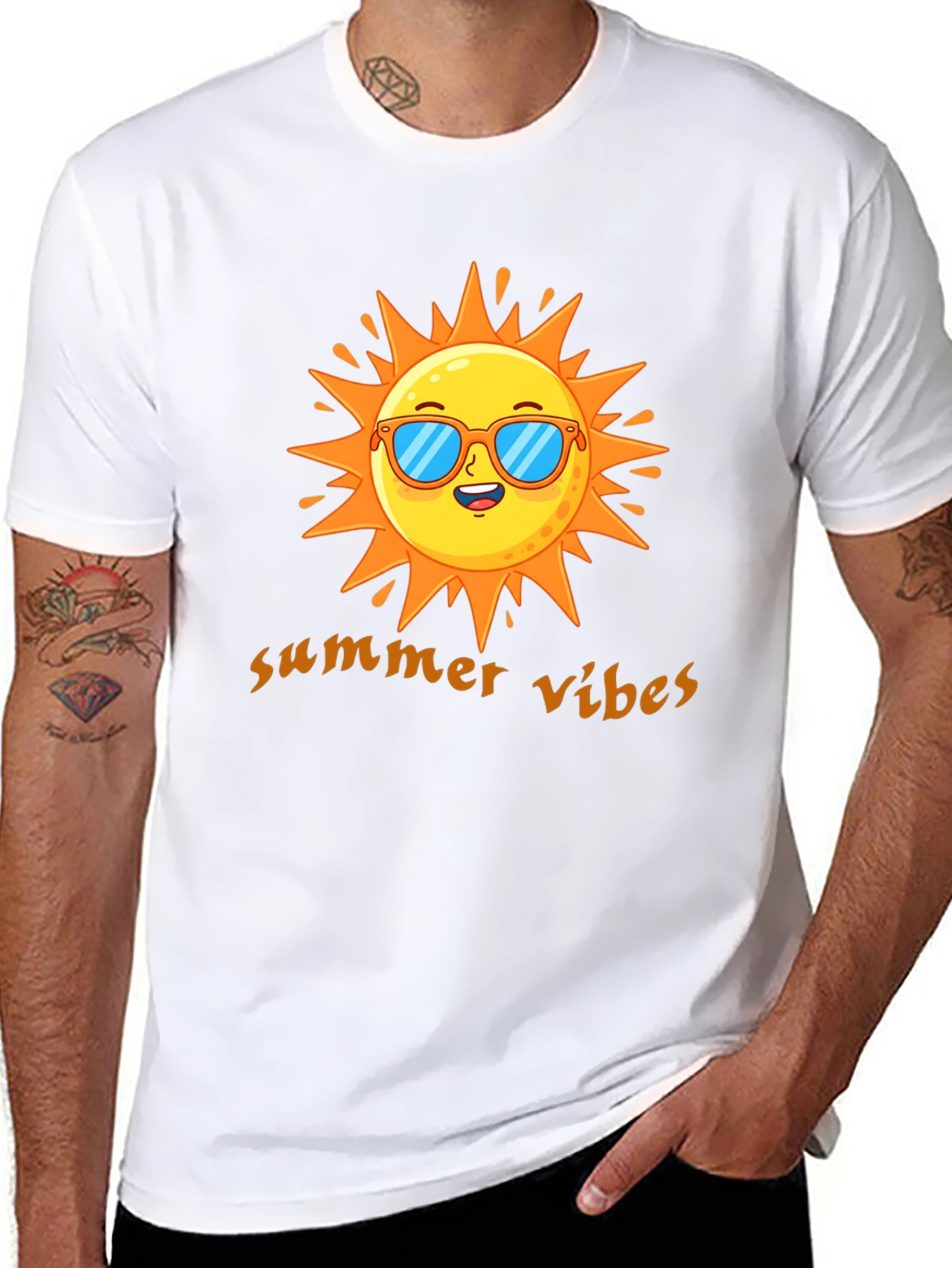Summer Vibes Graphic Tee - Cool Sun Design