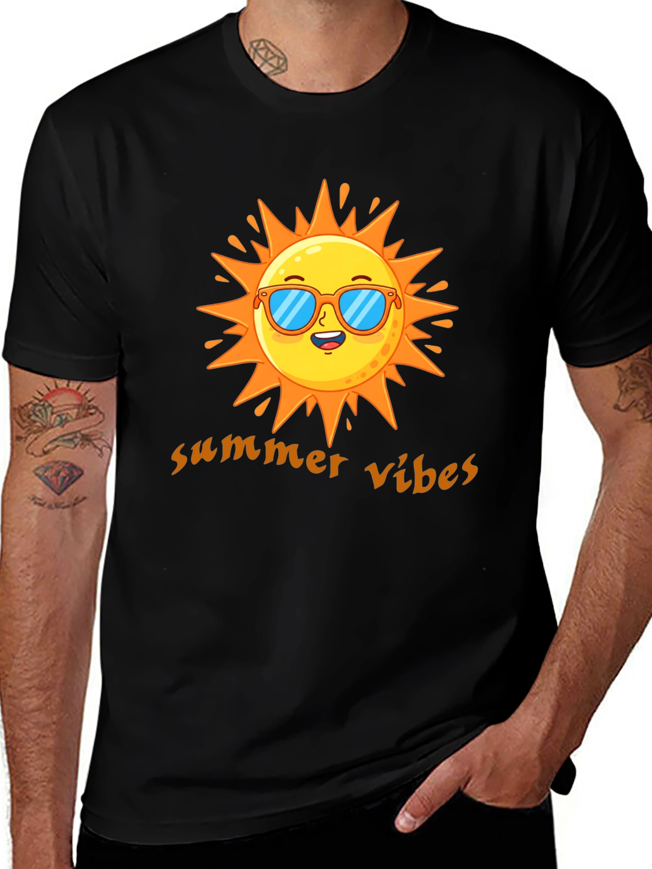 Summer Vibes Graphic Tee - Cool Sun Design