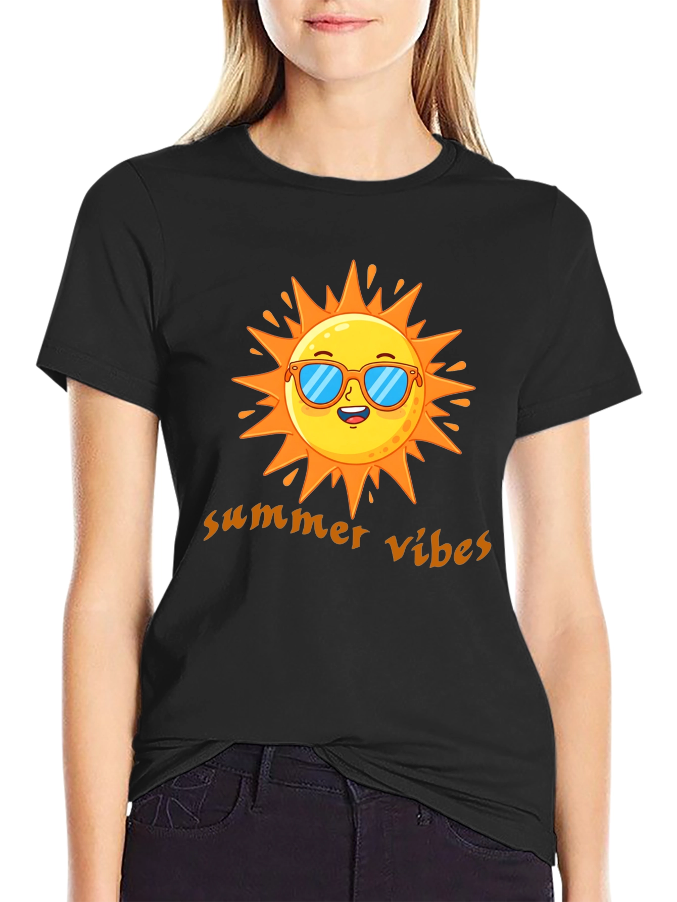 Summer Vibes Graphic Tee - Cool Sun Design