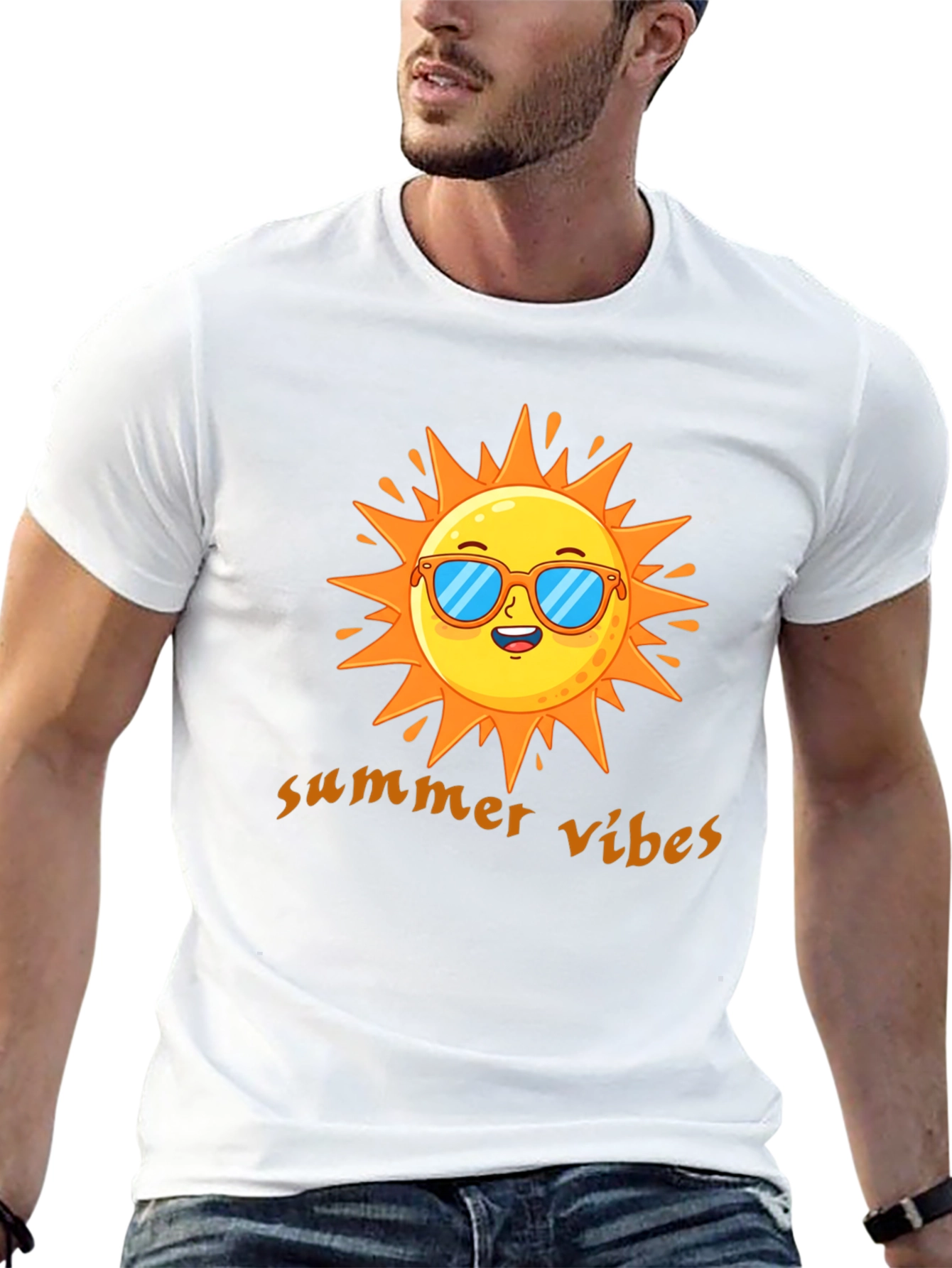 Summer Vibes Graphic Tee - Cool Sun Design