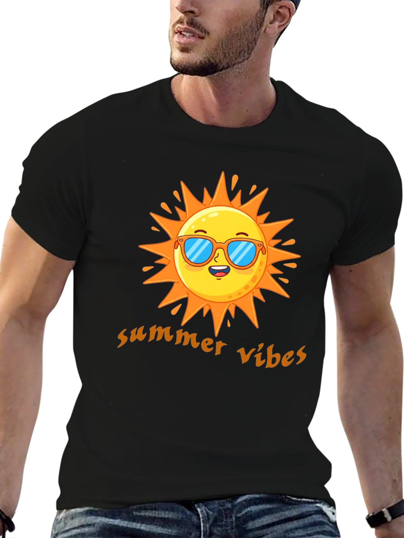 Summer Vibes Graphic Tee - Cool Sun Design