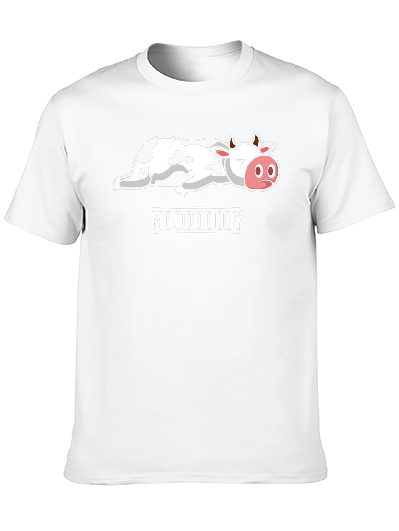 Mooooody Cow Graphic Tee - Black Cotton T-Shirt