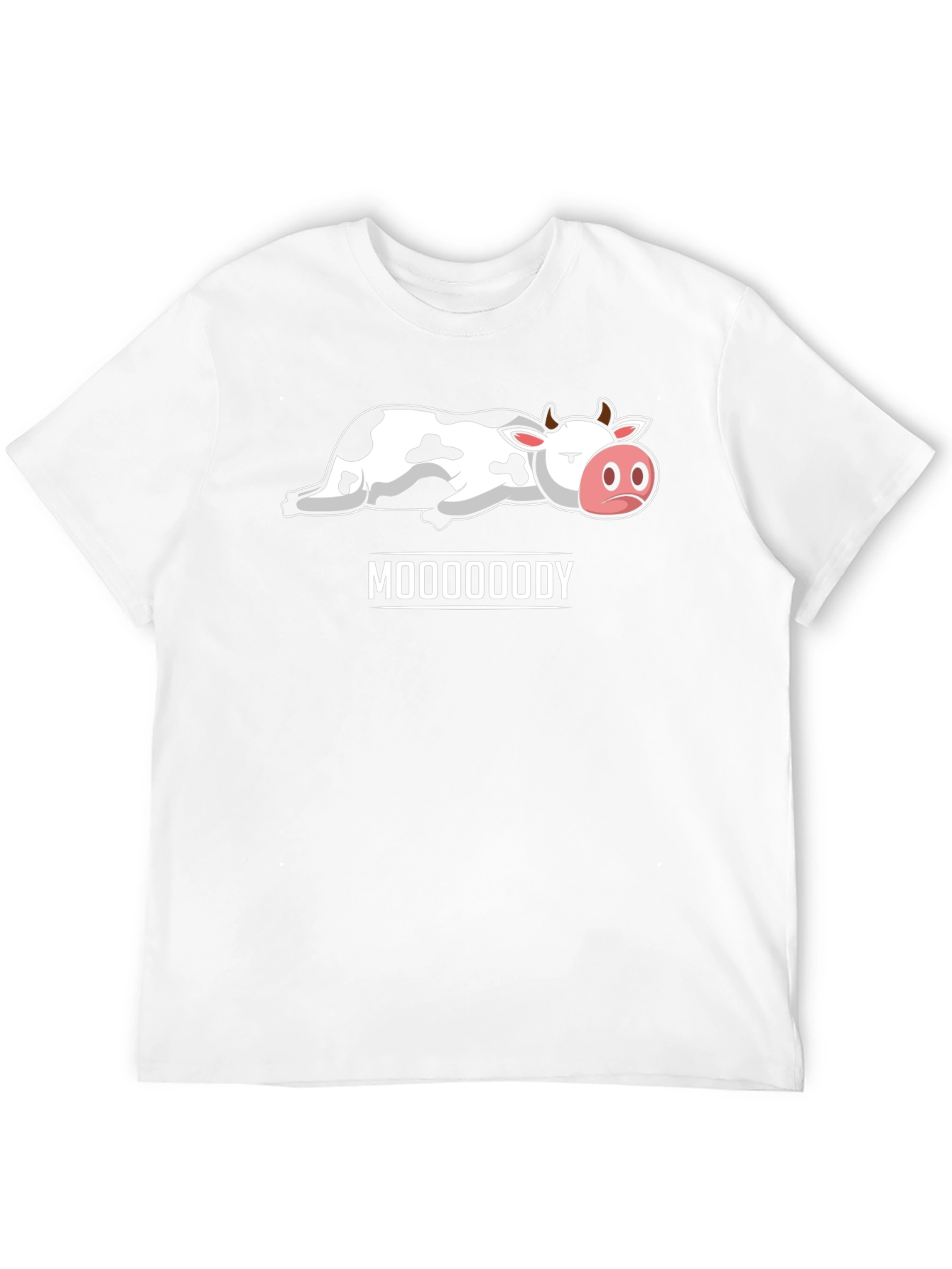 Mooooody Cow Graphic Tee - Black Cotton T-Shirt
