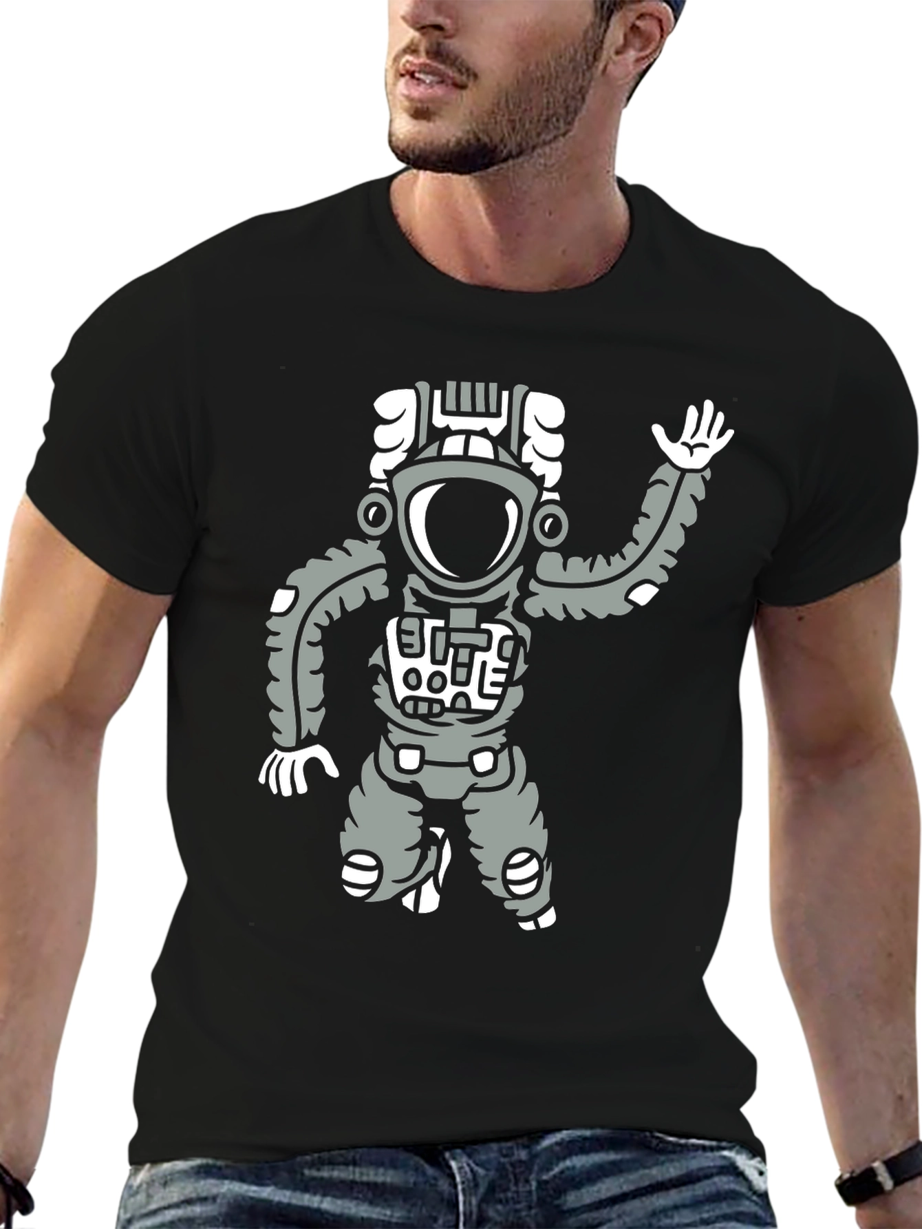 Astronaut Graphic Black T-Shirt