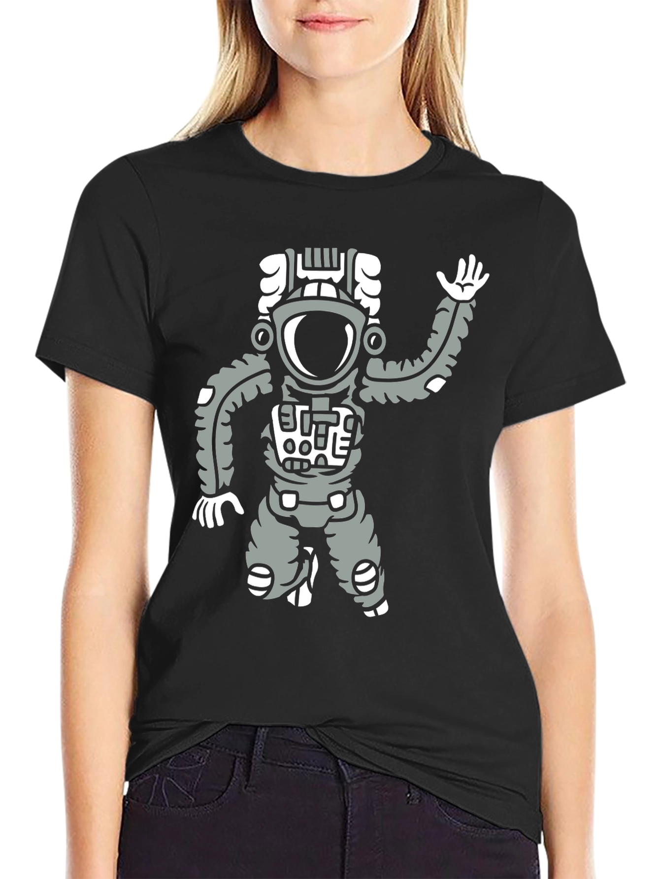 Astronaut Graphic Black T-Shirt